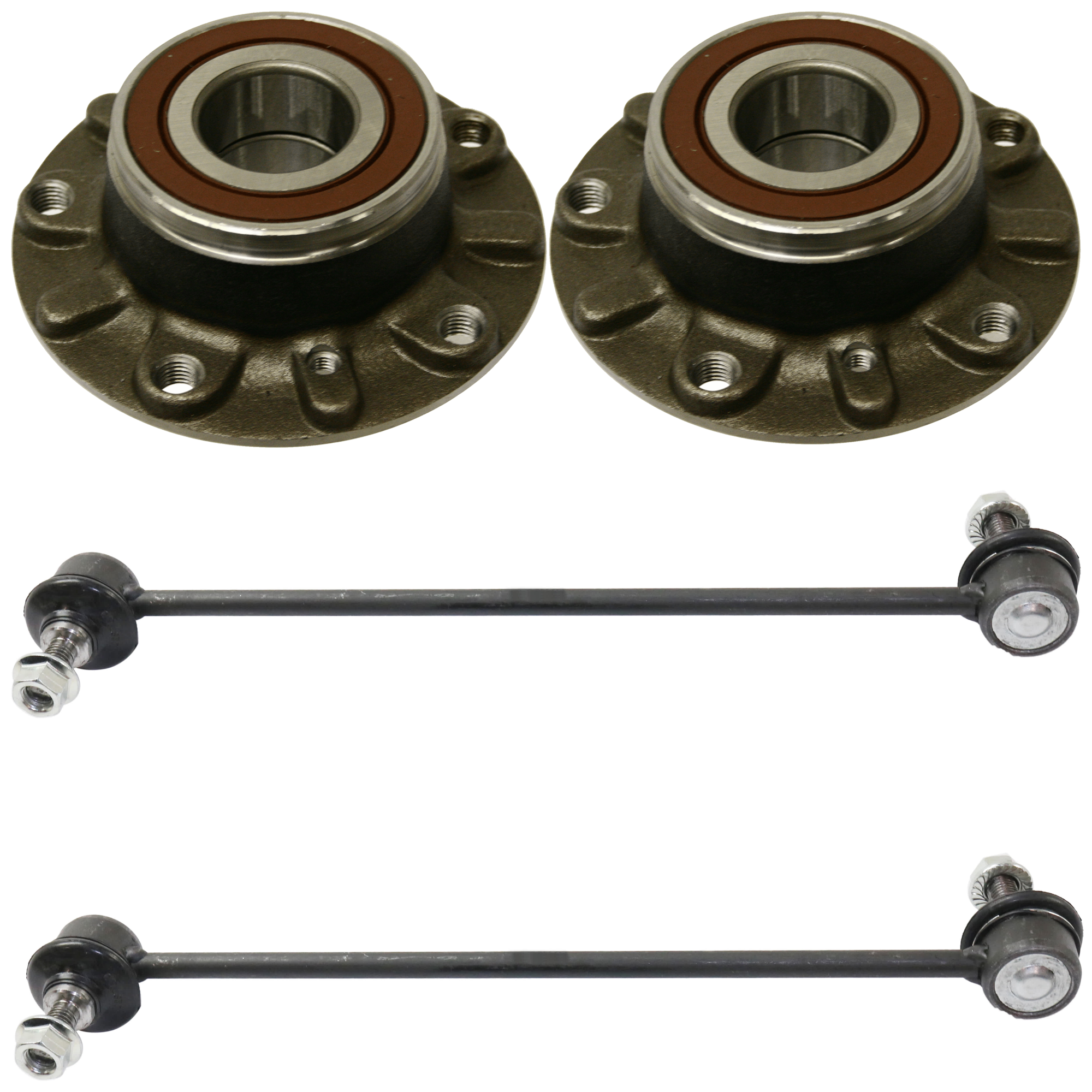 AM 740I 95-01-740IL 95-01 FRONT SUSPENSION KIT 4 pc kit with Sway Bar Link and Wheel Hub SKU KIT 061824-37 OEM 1014945-1015086-1880235-265221