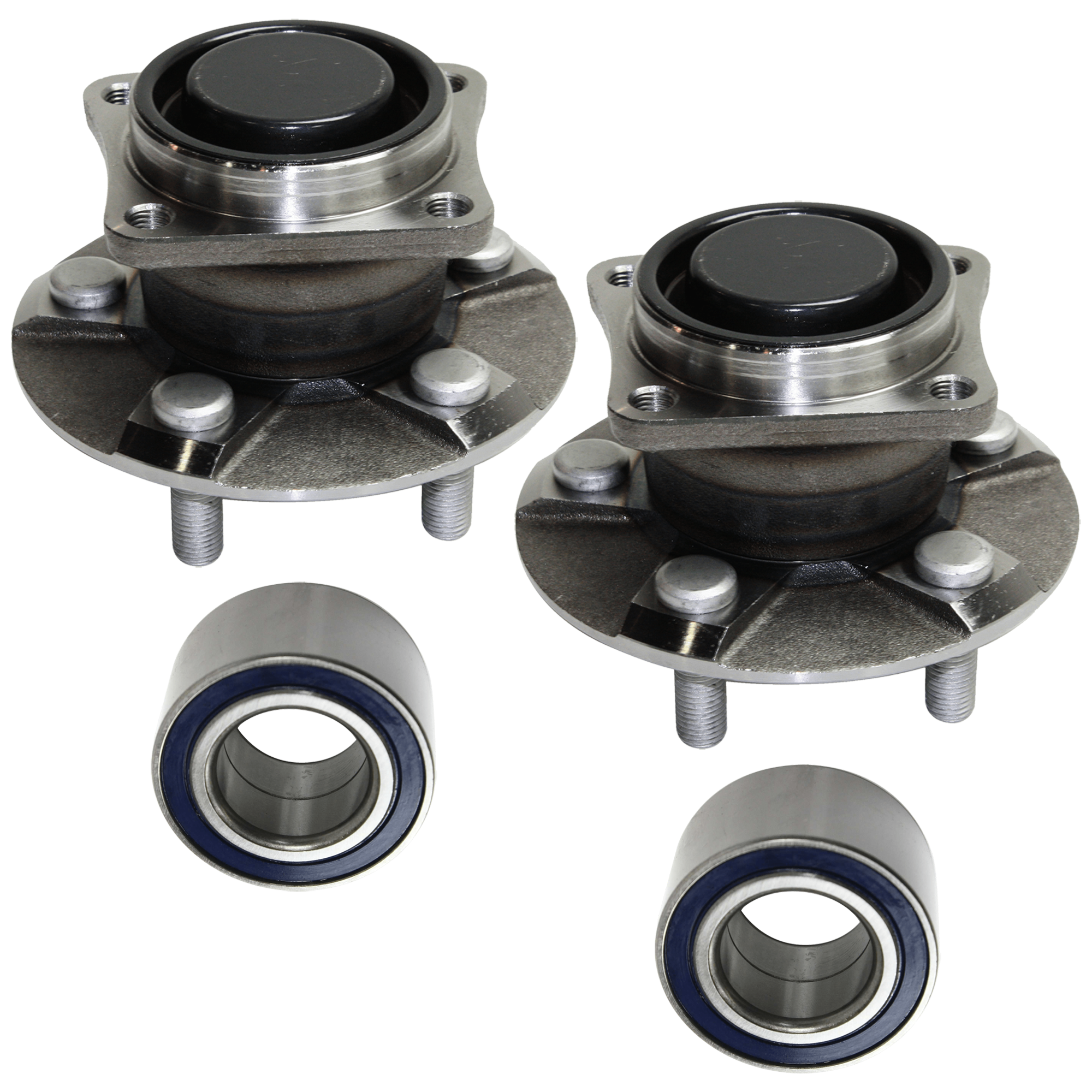 AM VIBE 03-08 CELICA 00-05 FRONT AND REAR SUSPENSION KIT 4 pc Kit with Wheel Bearing and Wheel Hub SKU KIT 061824-38 OEM 88970097