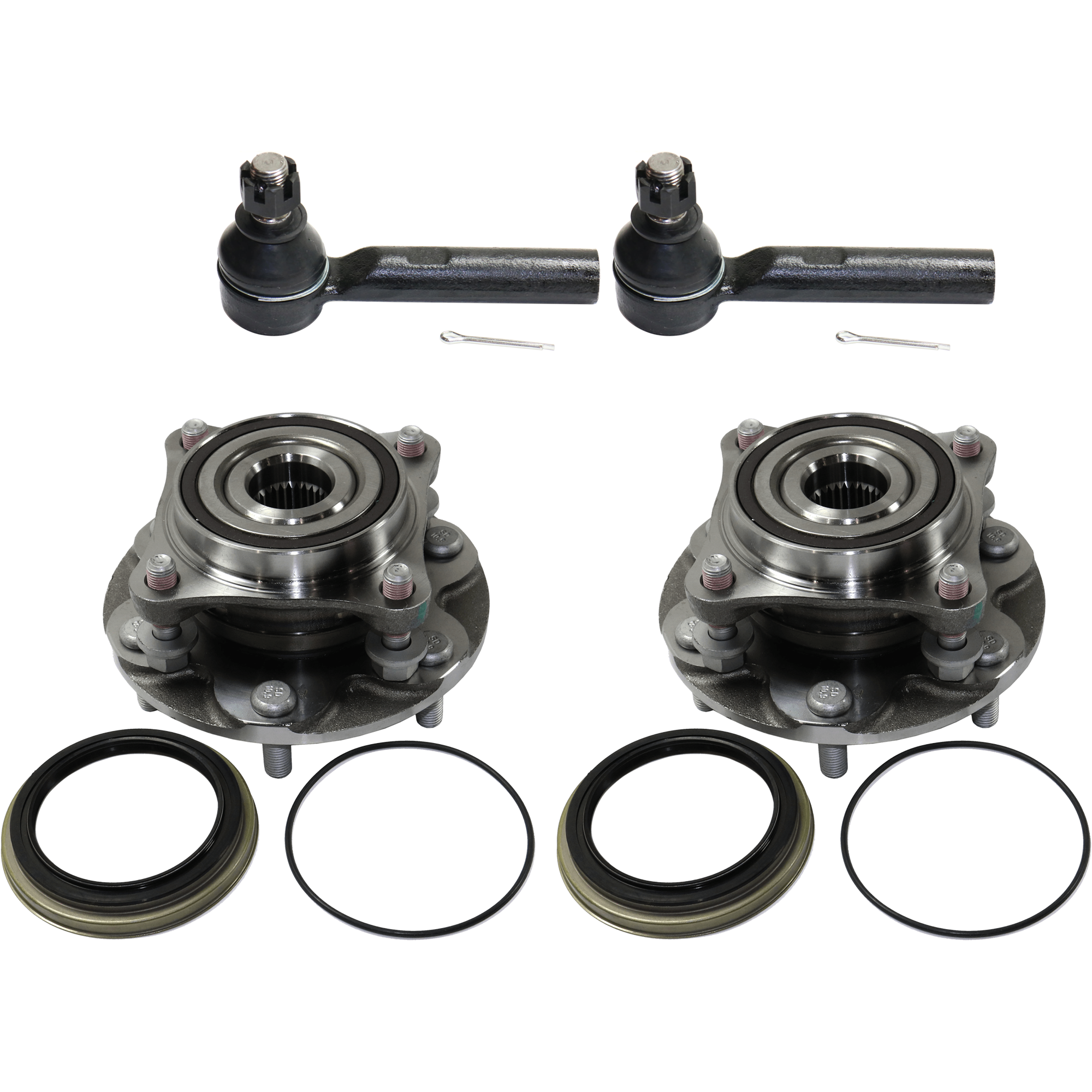 AM GX470-4RUNNER 03-09 FRONT SUSPENSION KIT RH AND LH 4 pc kit with Tie Rod End and Wheel Hub SKU KIT 061824-42 OEM 4504639505