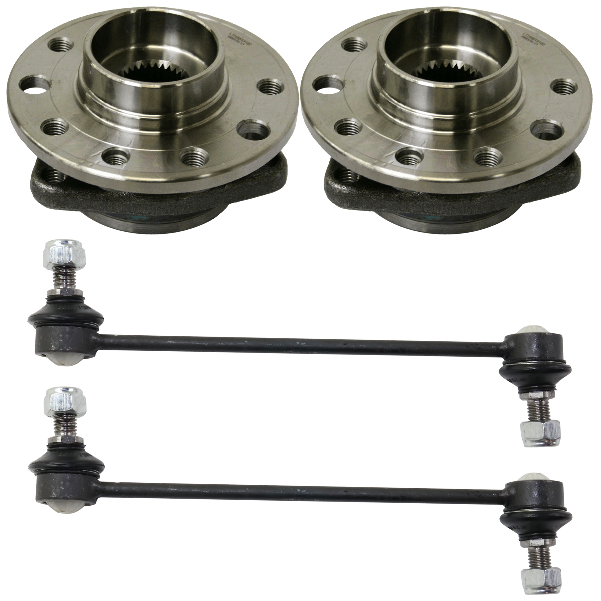 AM SAAB 9-5-02-09 FRONT SUSPENSION KIT 4 pc kit with Sway Bar Link and Wheel Hub SKU KIT 061824-44 OEM 18425-1015034-2651762-5236823