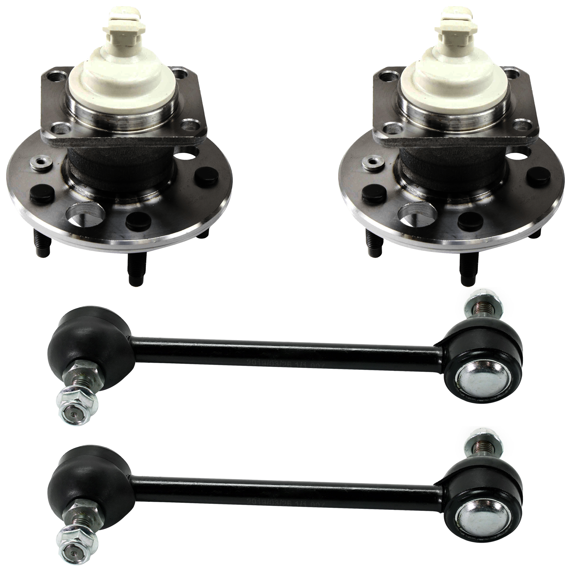 AM ALLURE 05-09 CENTURY 04-05 REAR SUSPENSION KIT 4 pc Kit with Sway Bar Link and Wheel Hub SKU KIT 061824-45 OEM 18365-2651612-5451403-10311719