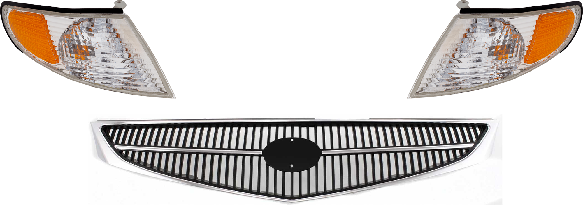 AM SOLARA 99-01 GRILLE ASSEMBLY 3 pc Kit Assembly with Corner Light SKU KIT 061824 C150 Partslink TO1200255 TO2520159 TO2521159 OEM 5311133101-8162006040-81610060