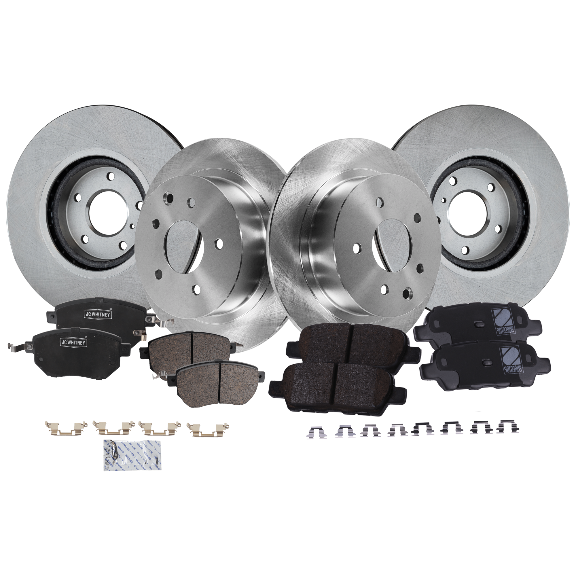 AM ALTIMA 05-06 FRONT AND REAR BRAKE DISC AND PAD kit 8 pc kit SKU KIT 061824 C62 OEM 40206CA010-40206EG000-432068J1