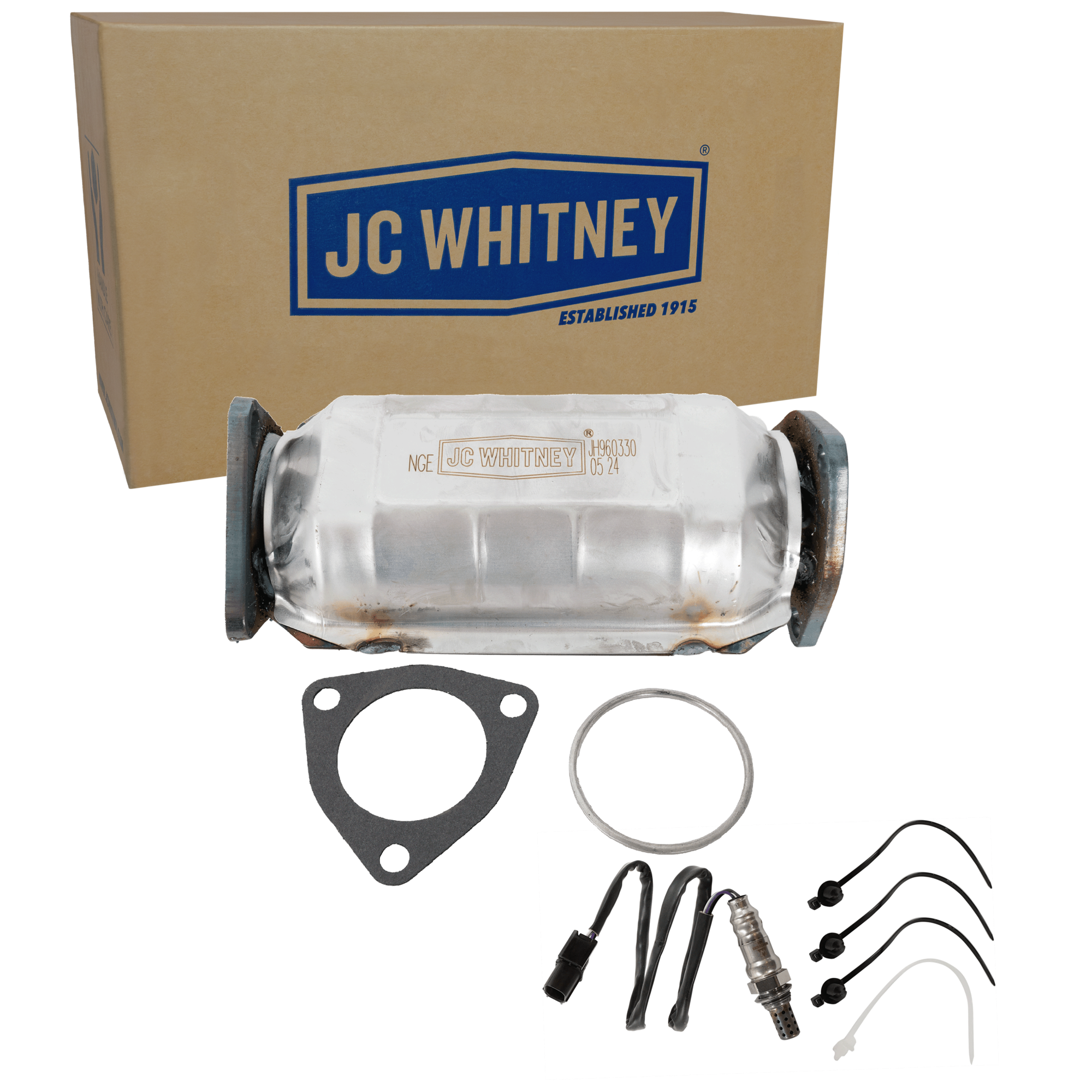 AM TL 07-08 CATALYTIC CONVERTER Rear 2 pc Kit with Oxygen Sensor SKU KIT 061824 R002