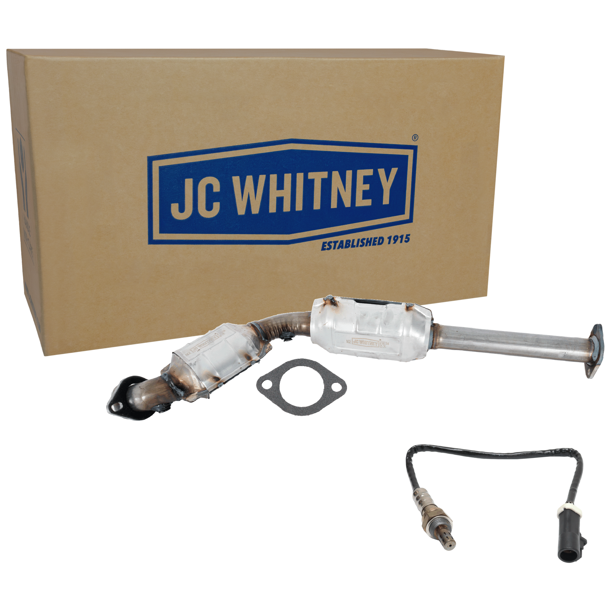 AM CROWN VICTORIA TOWN CAR 02-11 CATALYTIC CONVERTER RH 2 pc Kit with Oxygen Sensor SKU KIT 061824 R006