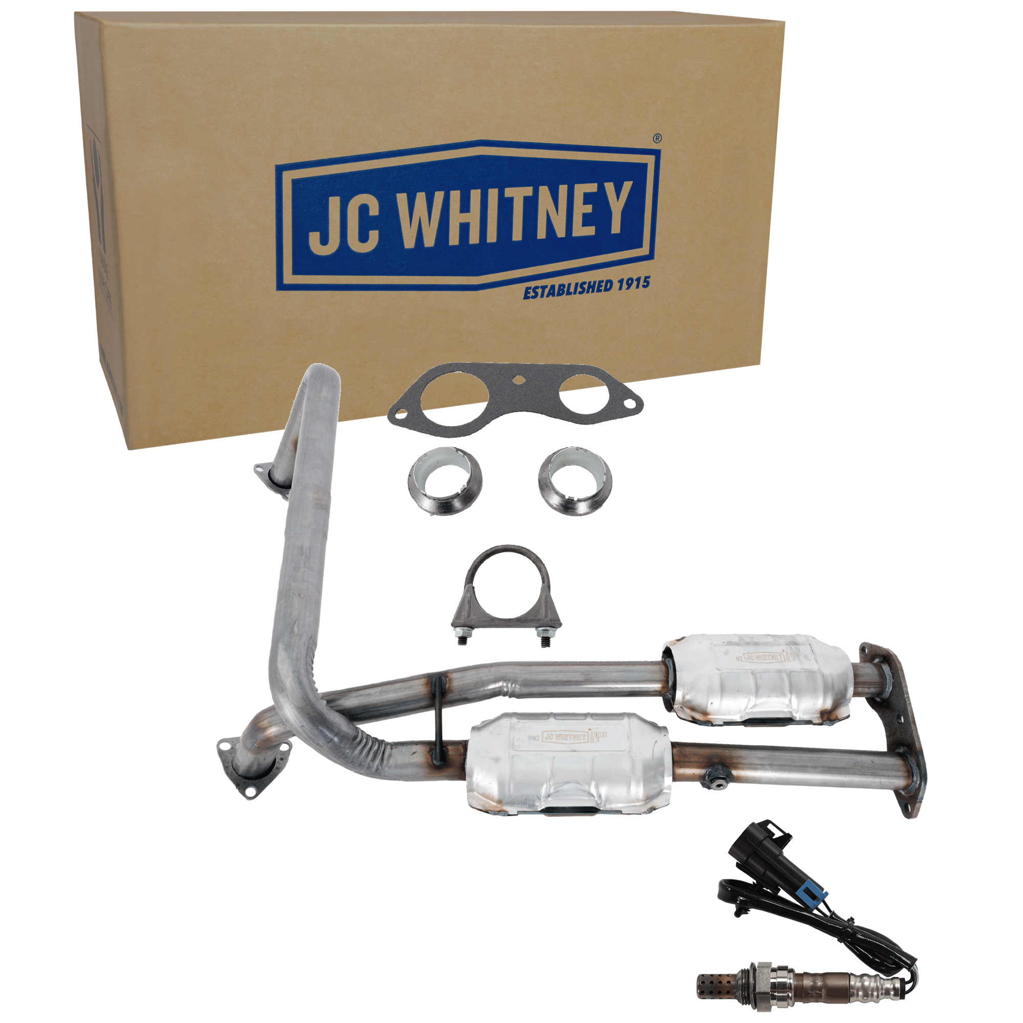AM ESCALADE 99-00 TAHOE 00-00 CATALYTIC CONVERTER 2 pc Kit with Oxygen Sensor After Catalytic Converter SKU KIT 061824 R019