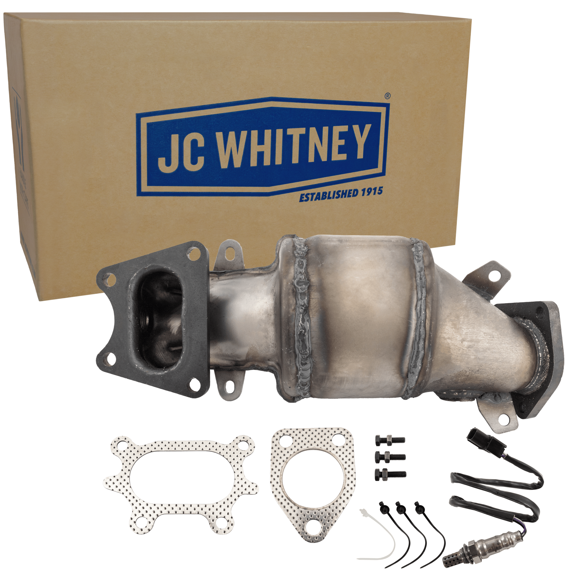 AM MDX 07-09 TL 07-08 CATALYTIC CONVERTER Front LH 2 pc Kit with Oxygen Sensor SKU KIT 061824 R052