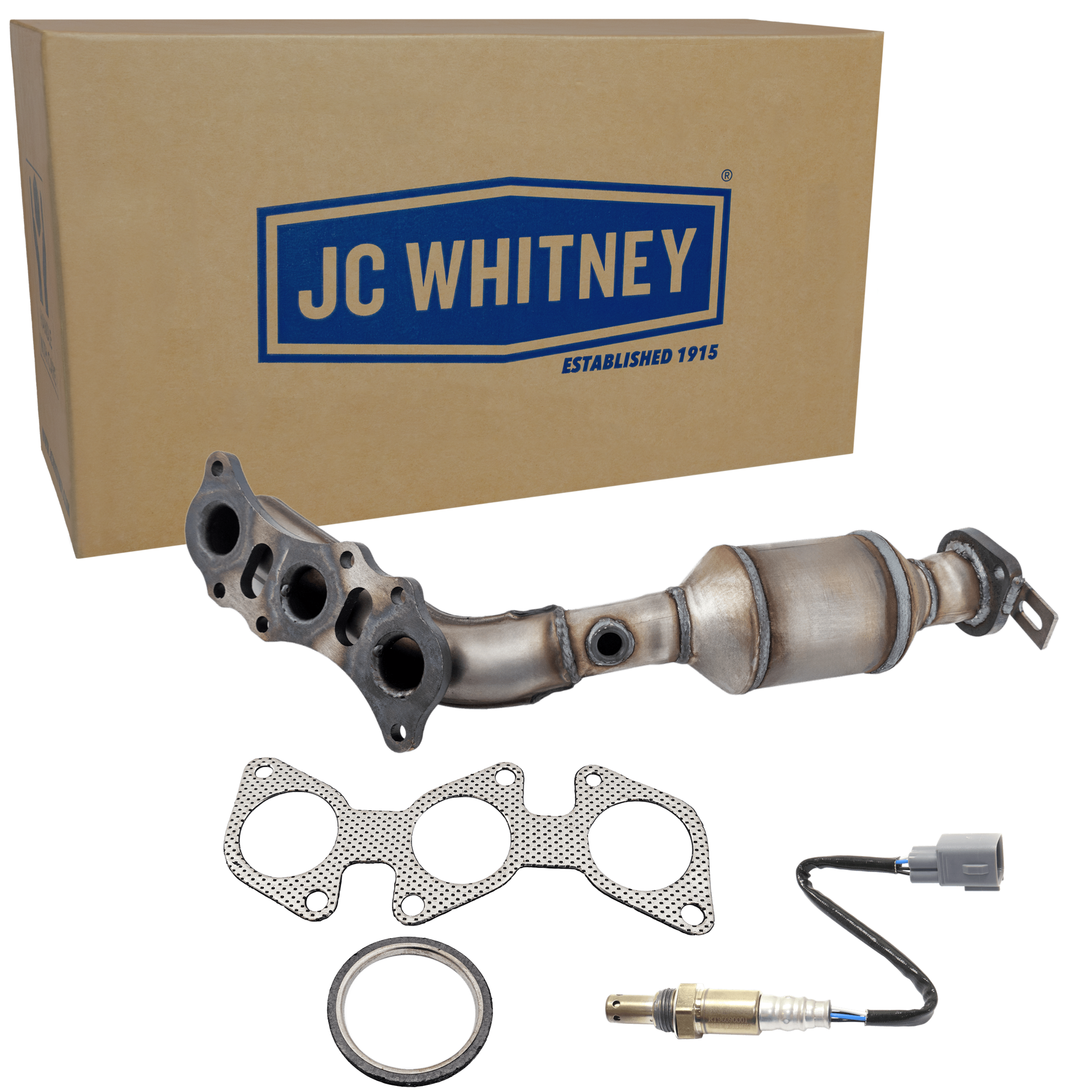AM 4RUNNER 05-09 TUNDRA 05-06 FRONT CATALYTIC CONVERTER LH 2 pc Kit with Oxygen Sensor SKU KIT 061824 R086 OEM 8946730010