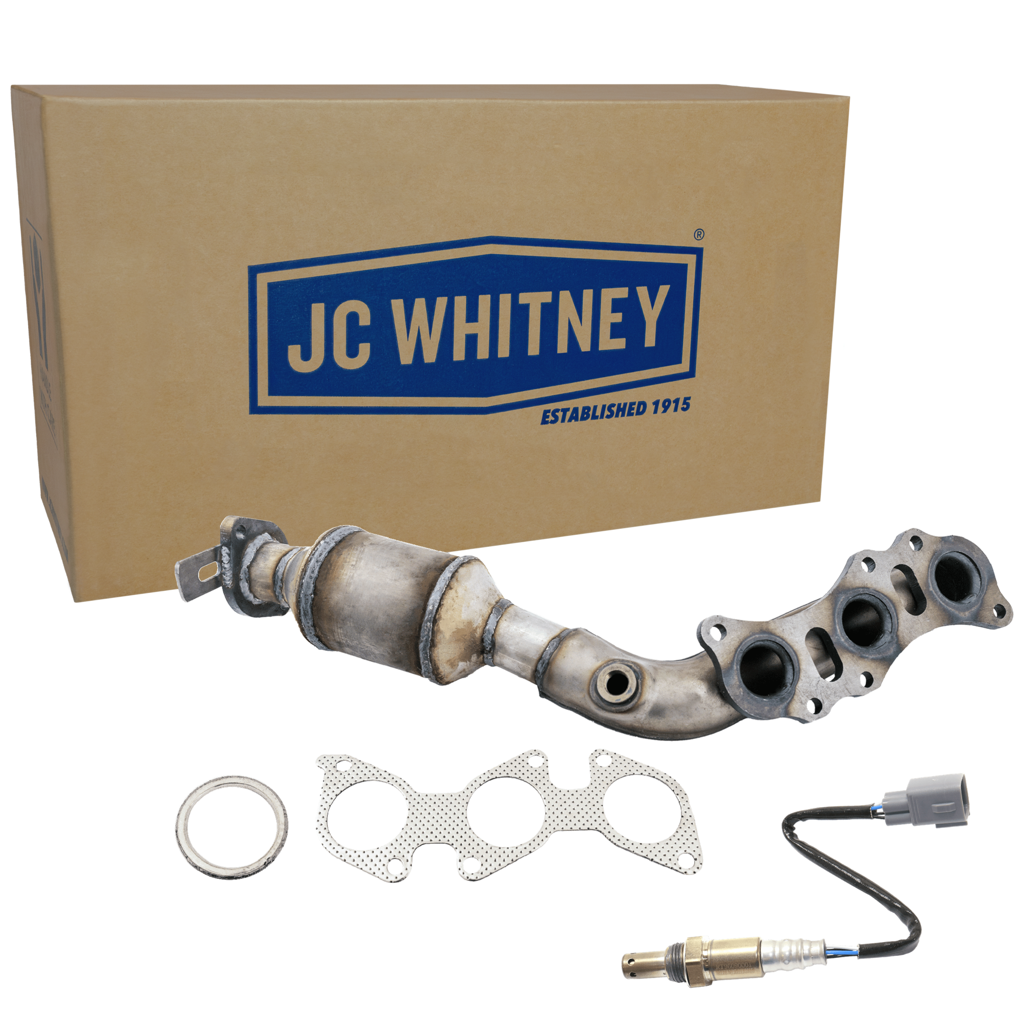 AM 4RUNNER 05-09 TUNDRA 05-06 FRONT CATALYTIC CONVERTER RH 2 pc Kit with Oxygen Sensor SKU KIT 061824 R087 OEM 8946730010