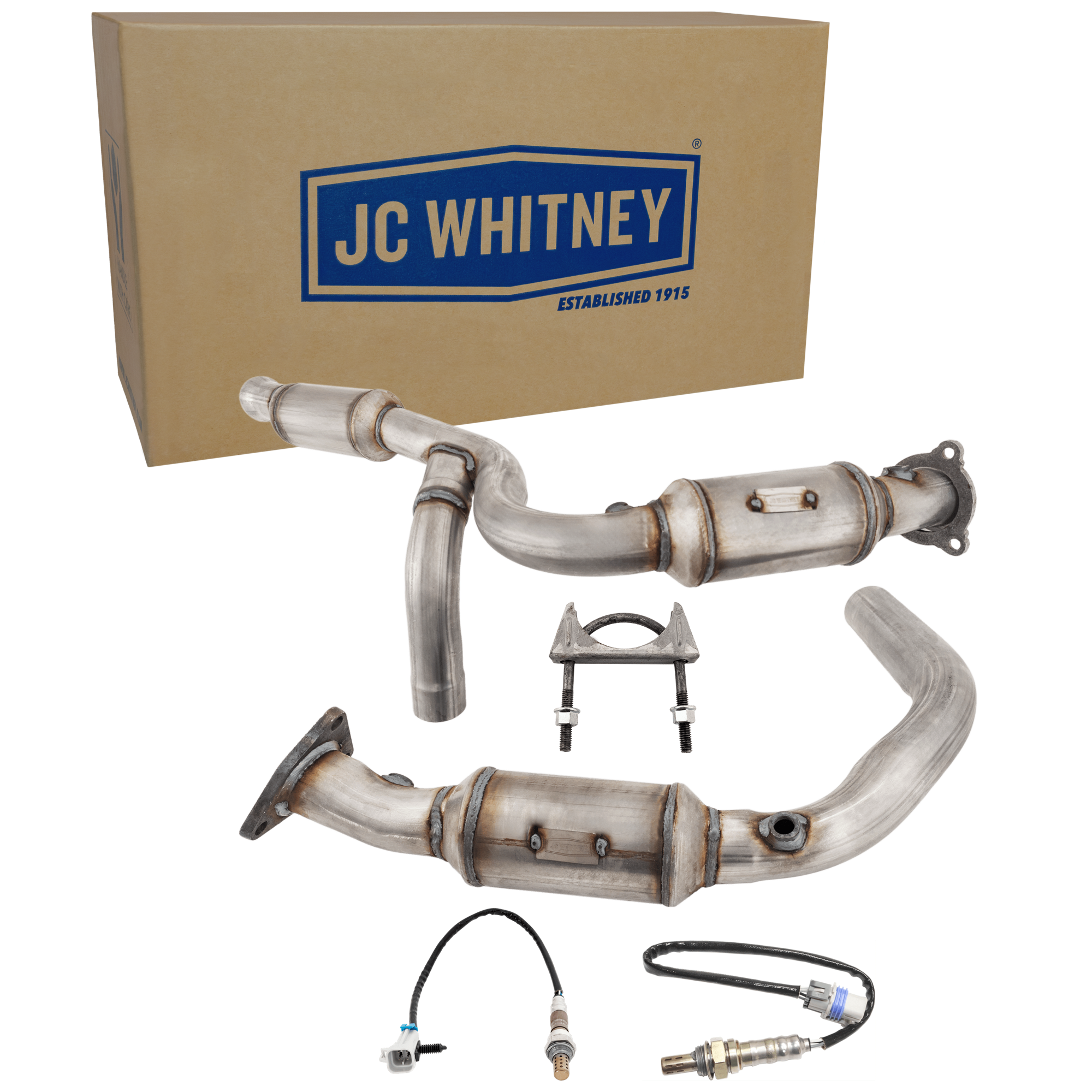 AM AVALANCHE SIERRA 1500-09-13 CATALYTIC CONVERTER 3 pc Kit w 2 Oxygen Sensors Before and After Catalytic Converter SKU KIT 061824 R095