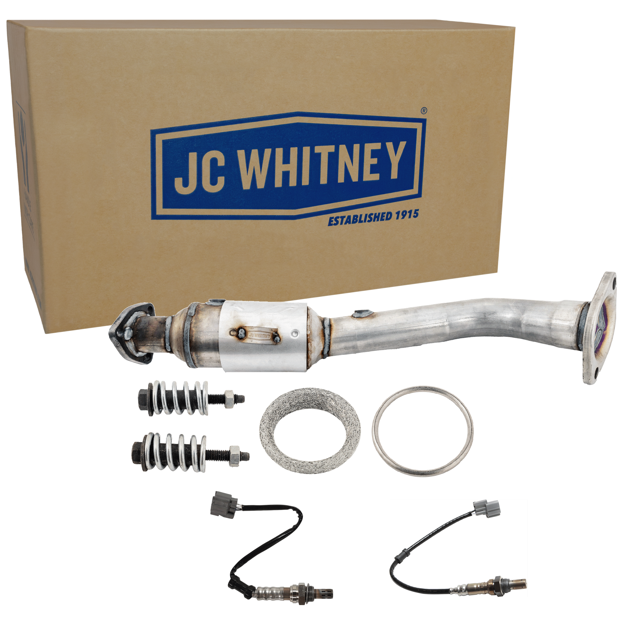AM CR V 02-04 CATALYTIC CONVERTER 3 pc Kit with 2 Oxygen Sensors SKU KIT 061824 R099