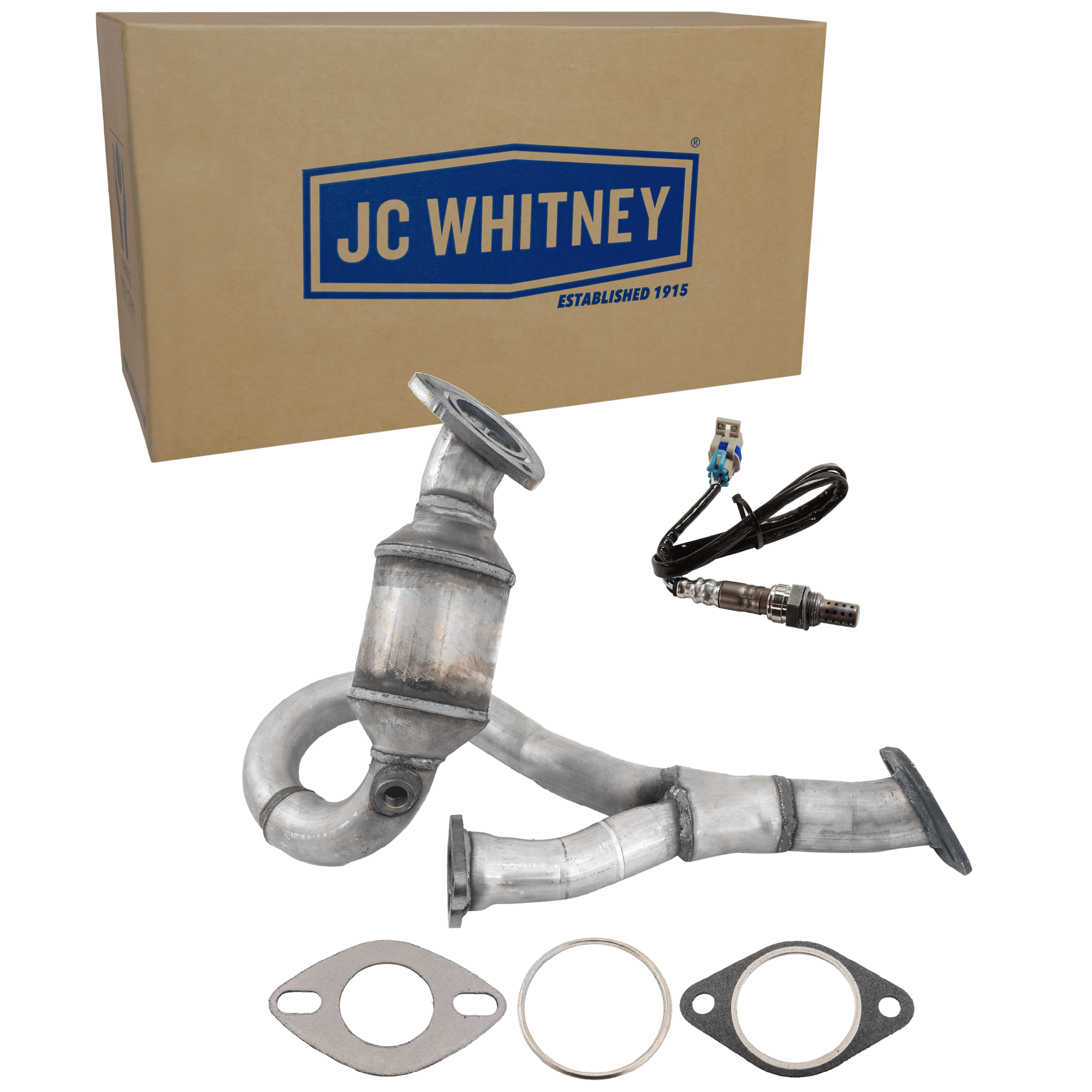 AM G6 AURA 08-09 CATALYTIC CONVERTER RH 2 pc Kit with Oxygen Sensor After Secondary Catalytic Converter SKU KIT 061824 R107