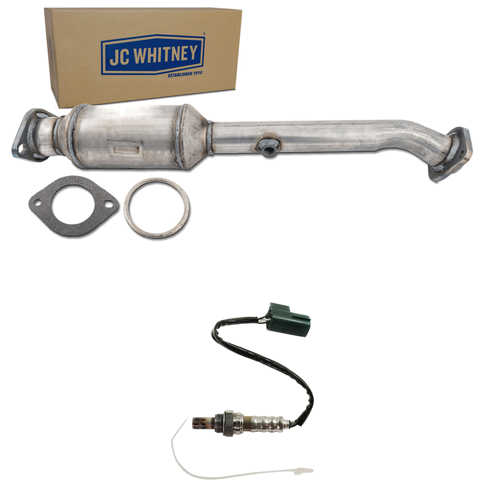 AM FRONTIER 05-12 NV SERIES FULL SIZE VAN 12-17 CATALYTIC CONVERTER 2 pc Kit with Oxygen Sensor After Catalytic Converter SKU KIT 061824 R126