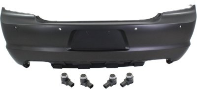 AM CHARGER 11-14 REAR BUMPER COVER 5 pc Kit with Parking Assist Sensor SKU KIT 061919-07 Partslink CH1100963 CH1175100 OEM 68092609AB 1EW63TZZAA