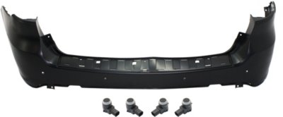 AM DURANGO 11-13 REAR BUMPER COVER 5 pc Kit with Parking Assist Sensor SKU KIT 061919-09 Partslink CH1100960 CH1175100 OEM 68092095AA 1EW63TZZAA