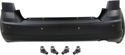 AM JOURNEY 11-19 REAR BUMPER COVER 5 pc Kit with Parking Assist Sensor SKU KIT 061919-12 Partslink CH1100972 CH1175100 OEM 1SU15TZZAG 1EW63TZZAA