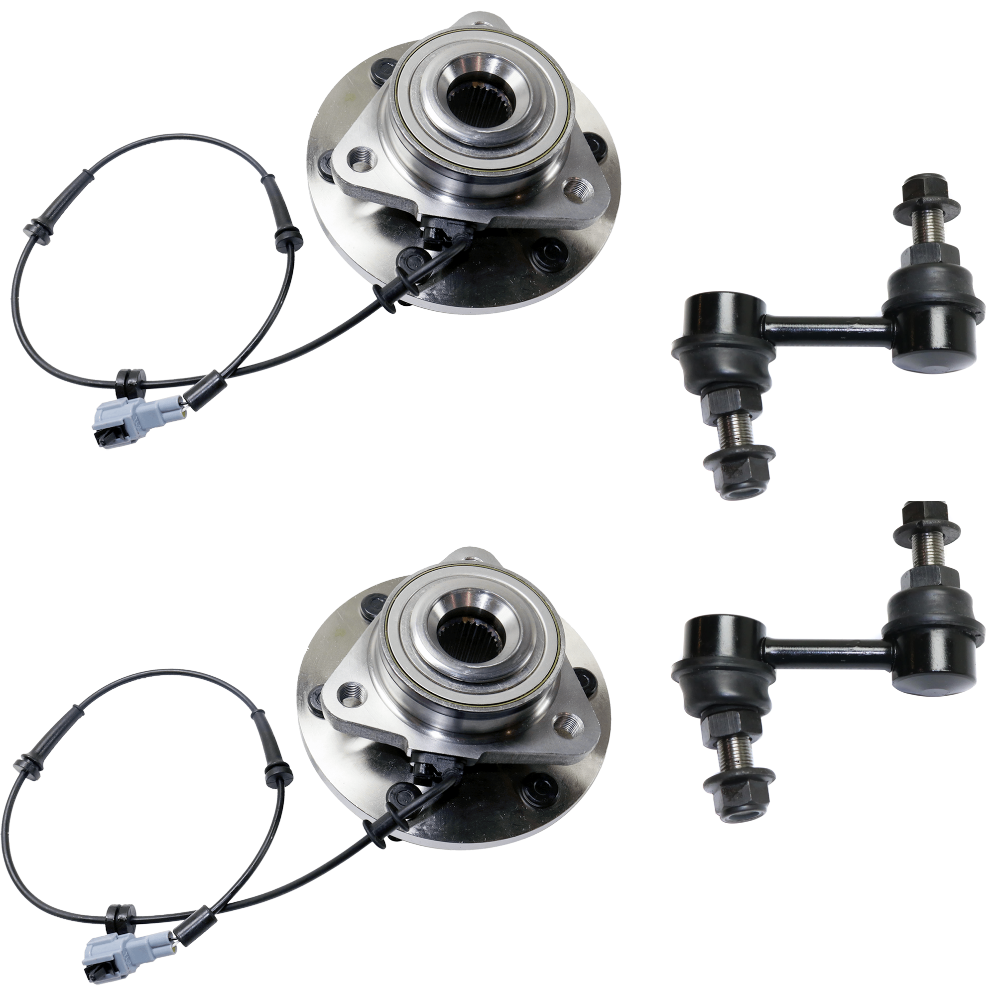 AM ARMADA 05-07 QX56 TITAN 04-07 FRONT SUSPENSION KIT 4 pc Kit with Sway Bar Link and Wheel Hub SKU KIT 061924-04 OEM 1016035-2651876-5451668-187501