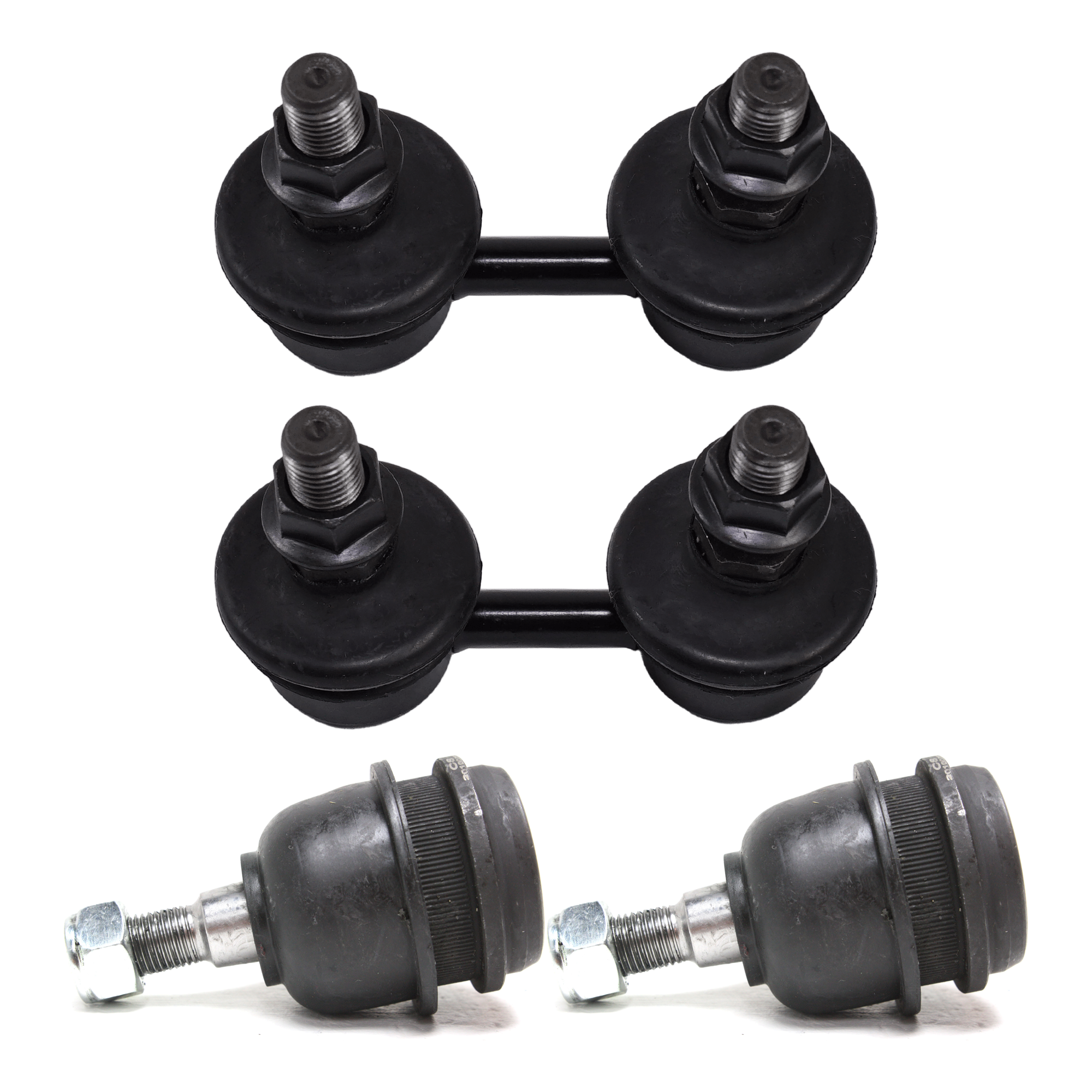 AM ELANTRA 01-06 SONATA 95-98 FRONT SUSPENSION KIT 4 pc Kit with Ball Joint and Sway Bar Link SKU KIT 061924-09 OEM 1015373-2601368-2601558-505117