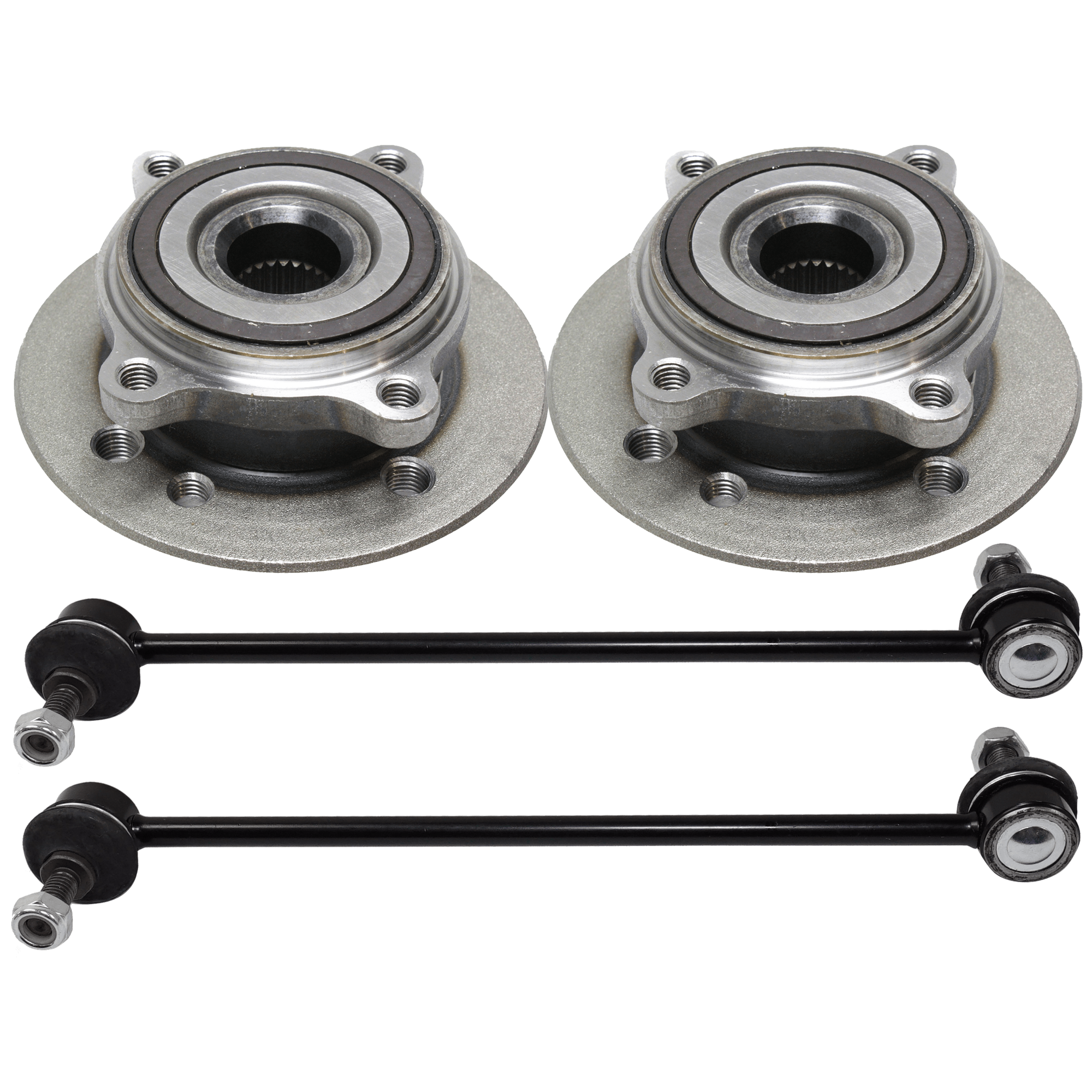 AM COOPER 02-15 FRONT SUSPENSION KIT 4 Studs 4 pc Kit with Sway Bar Link and Wheel Hub SKU KIT 061924-10 OEM 31356778831-31226756889