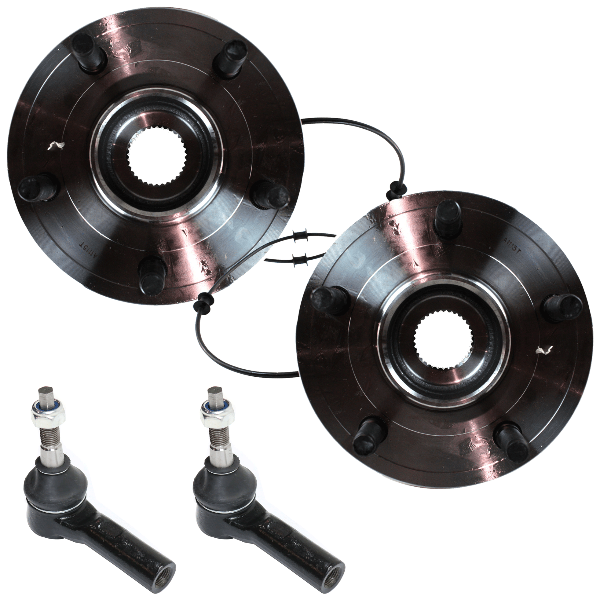 AM DURANGO 04-09 ASPEN 07-09 FRONT SUSPENSION KIT 4 pc kit w Wheel Hub Outer 16mm Rod End SKU KIT 061924-14 OEM 2693418-4012081-4012081B 45A10