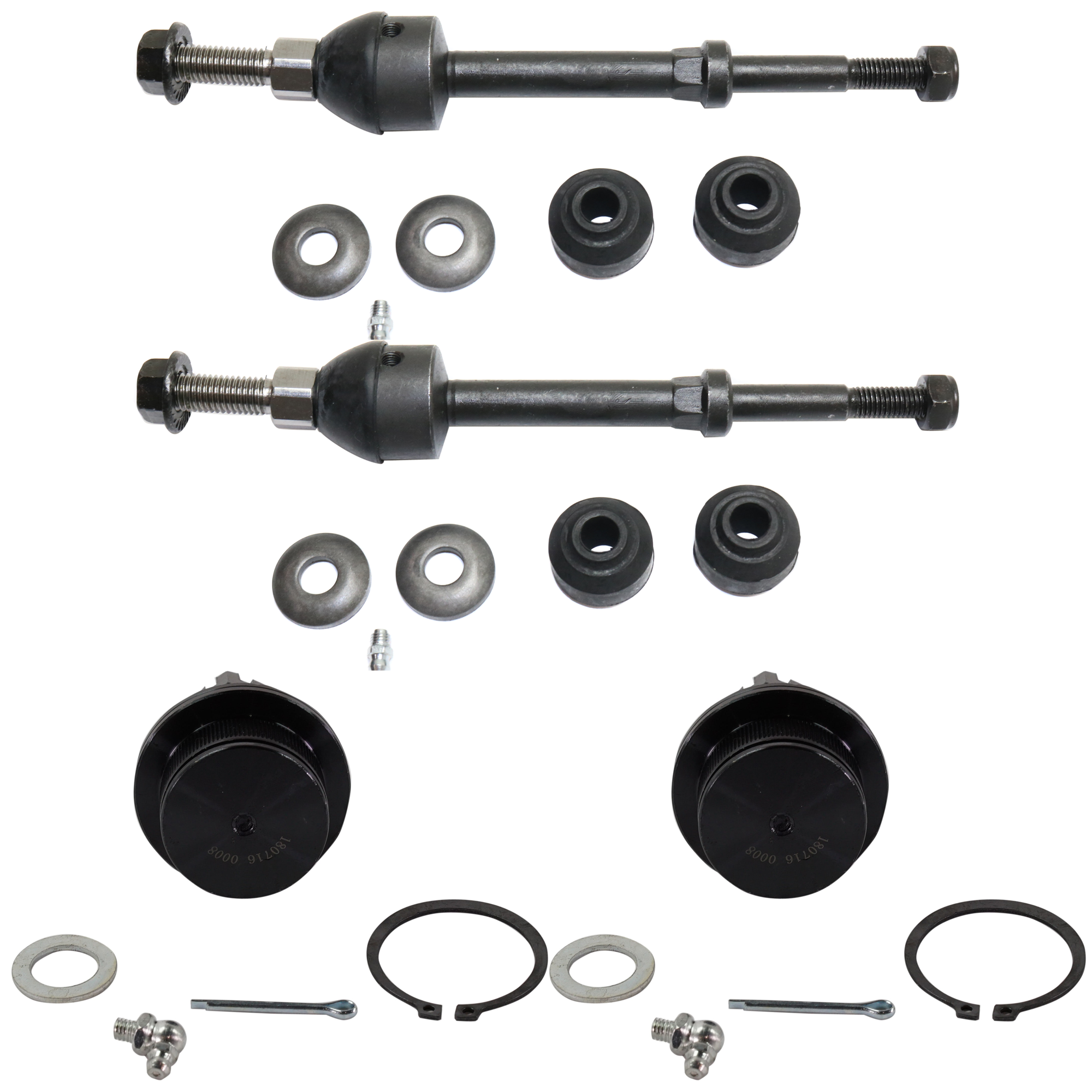 AM RAM 1500 P U 02-10 FRONT AND REAR SUSPENSION KIT RWD 4 pc Kit with Ball Joint and Sway Bar Link SKU KIT 061924-15 OEM 104333-2601556-5051294-45D2294