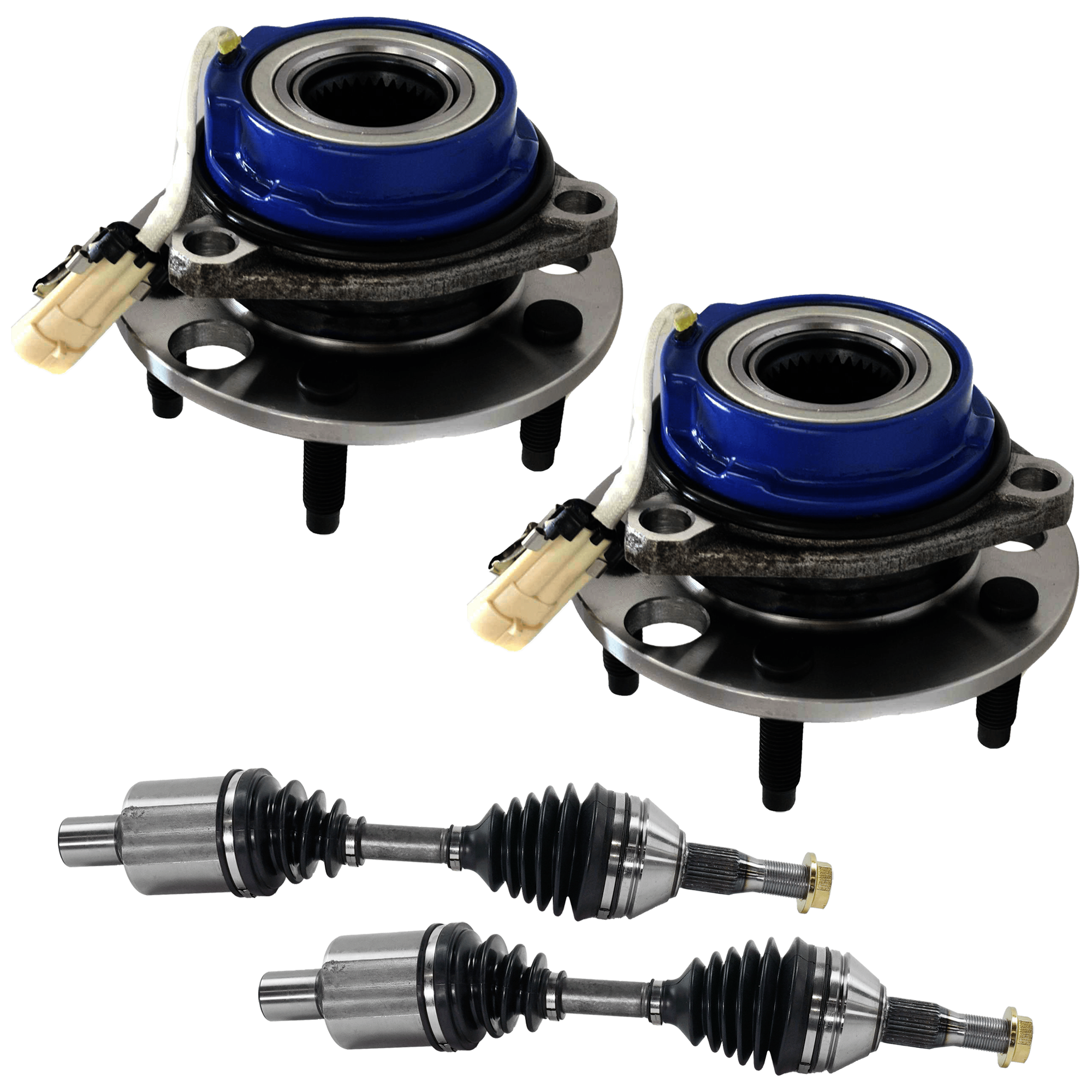 AM ELDORADO 93-02 FRONT SUSPENSION KIT RH AND LH 4 pc Kit with Axle Assembly and Wheel Hub SKU KIT 061924-22 OEM 2075-2076-513087-713087-951033