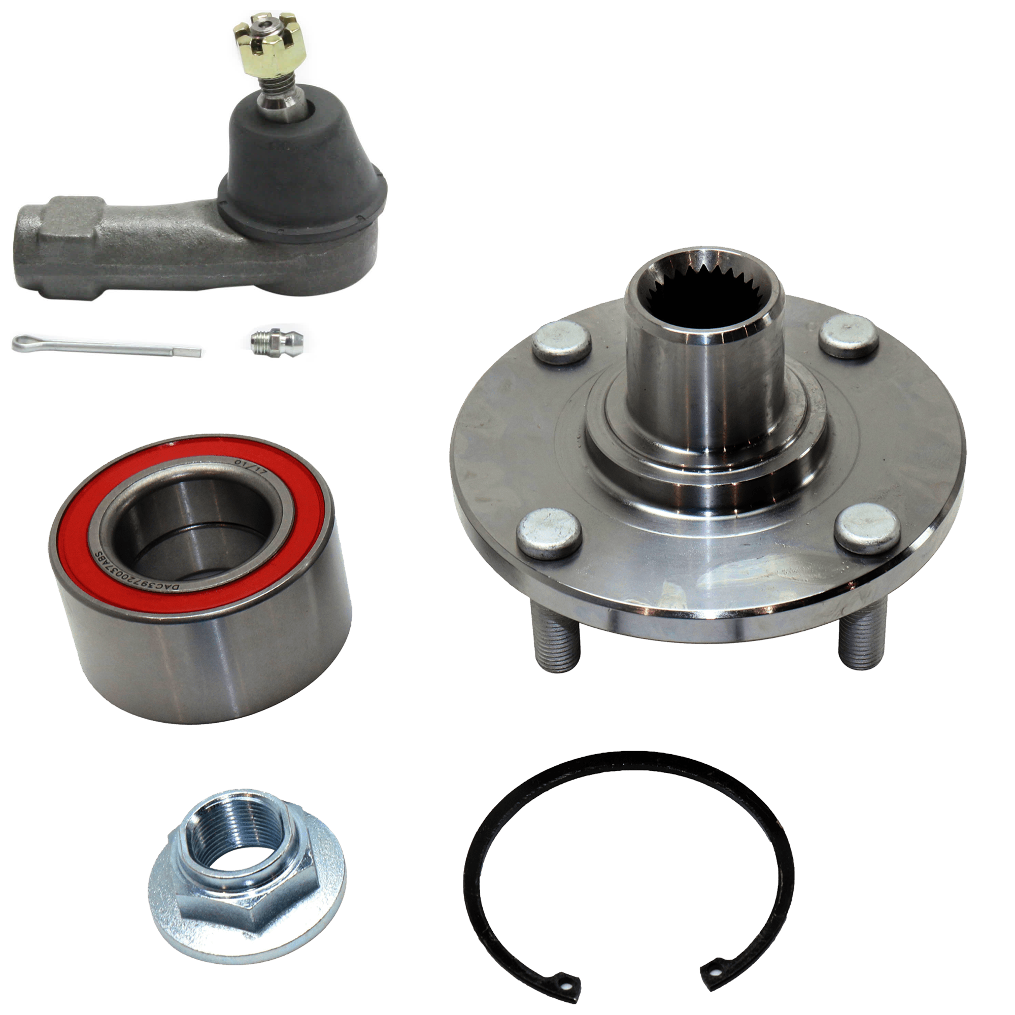 AM FOCUS 00-06 FRONT SUSPENSION KIT RH AND LH 2 pc Kit with Tie Rod End and Wheel Hub SKU KIT 061924-25 OEM 2693213-4011876-4011877-401187