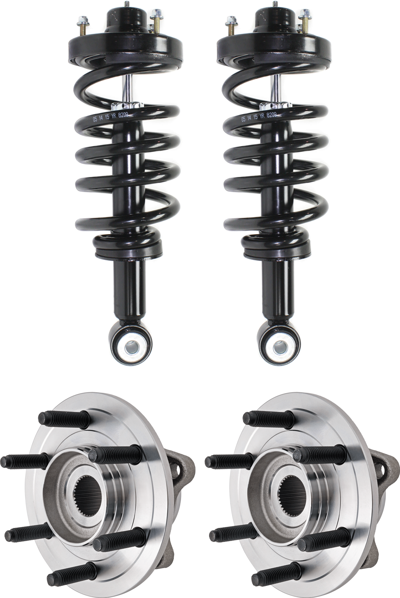 AM EXPEDITION NAVIGATOR 07-17 REAR SUSPENSION KIT RH AND LH 4 pc kit Twin Tube w Wheel Hub SKU KIT 061924-27 OEM 7L1Z18124C AL1Z18125A 741008-7