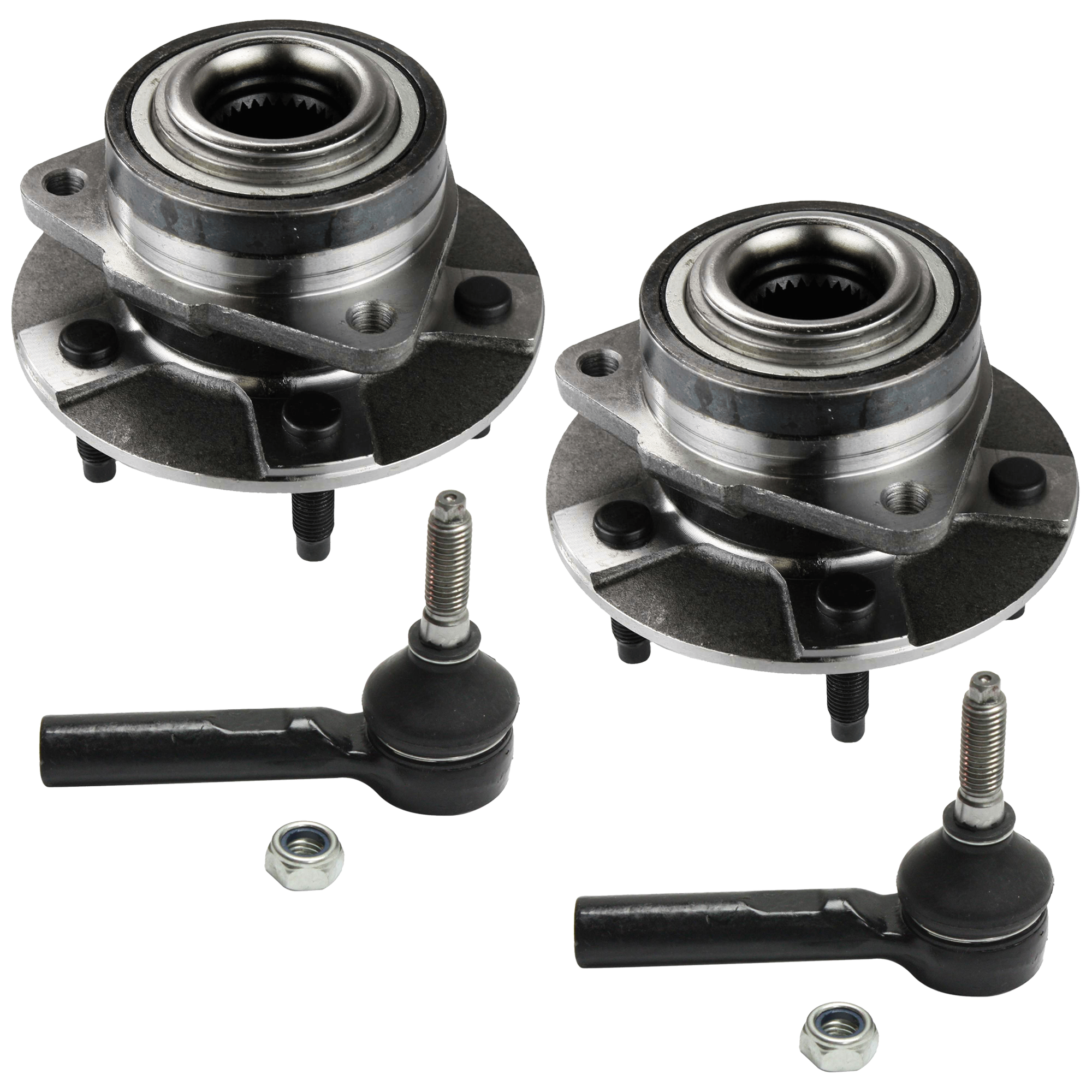 AM COBALT 05-10 HHR 06-11 FRONT SUSPENSION KIT RH AND LH 4 pc Kit with Tie Rod End and Wheel Hub SKU KIT 061924-29 OEM 2693399-15140337-15220347-1914