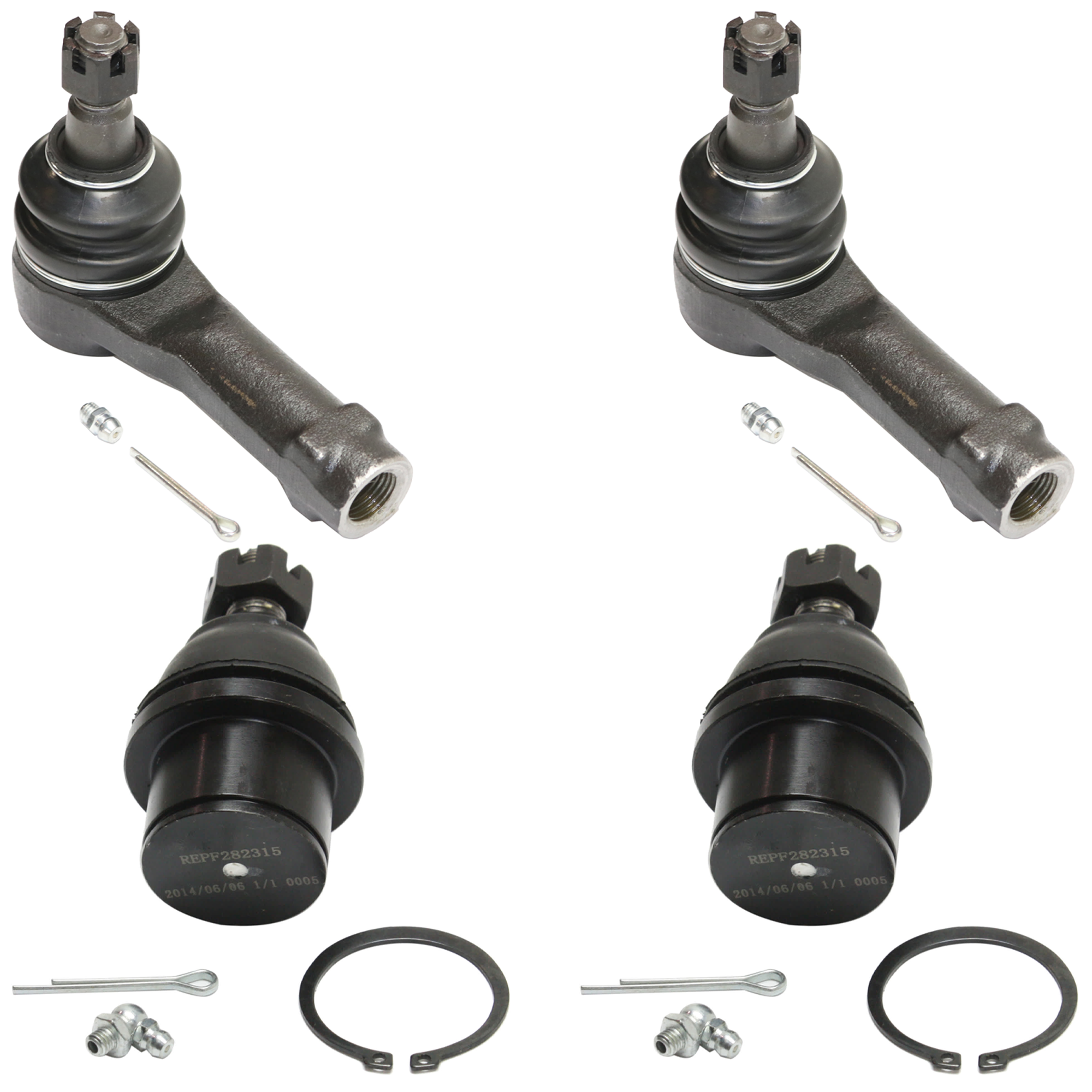 AM F 150 PICKUP 04-08 MARK LT 06-08 FRONT SUSPENSION KIT RH AND LH 4 pc Kit with Ball Joint and Tie Rod End SKU KIT 061924-34 OEM 104298-104368-5051314-2L1Z3050