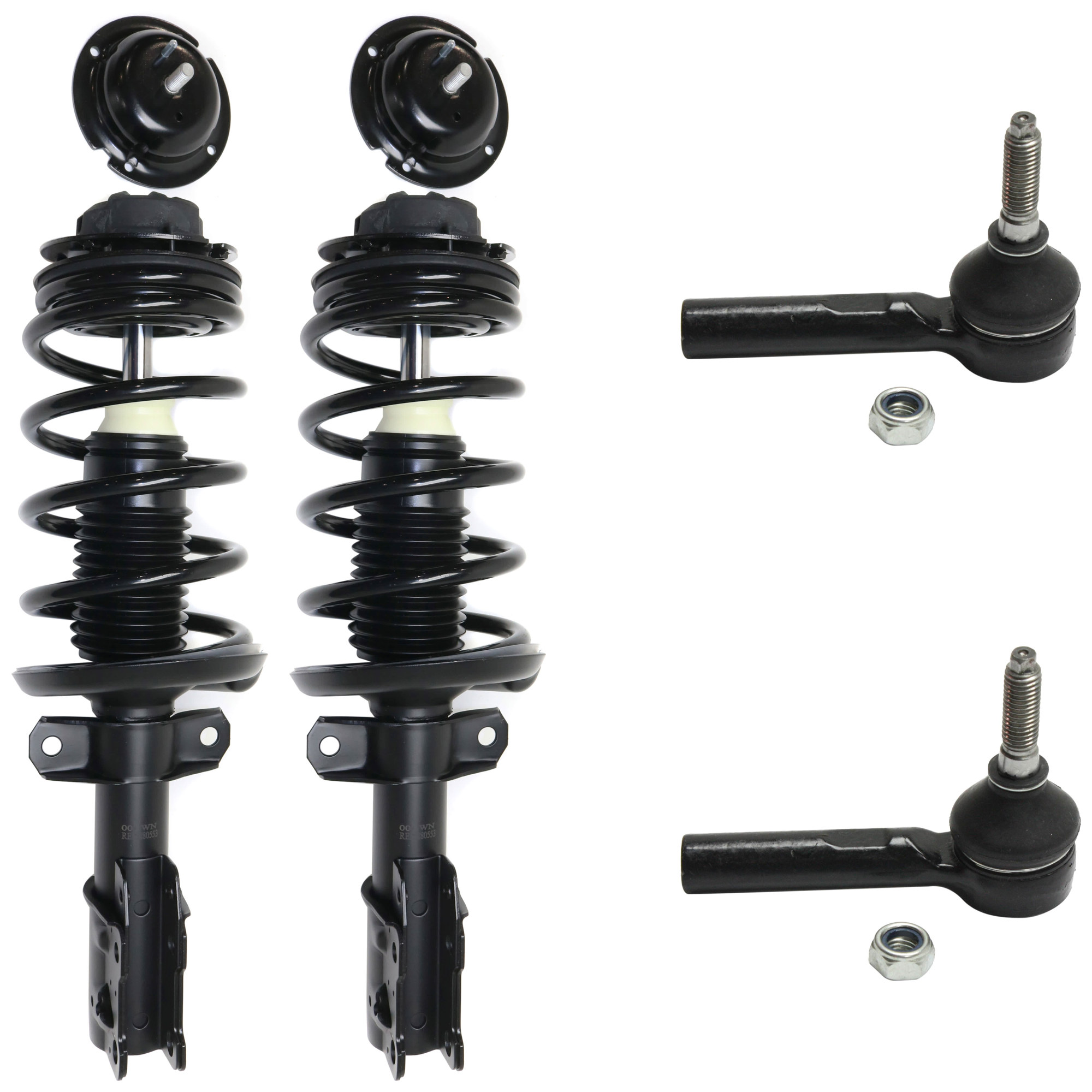 AM ION 03-07 FRONT SUSPENSION KIT RH AND LH Loaded Strut 4 pc Kit with Shock Absorber and Strut Assembly and Tie Rod End SKU KIT 061924-41 OEM 172203 G57100 LS3380781B 13332