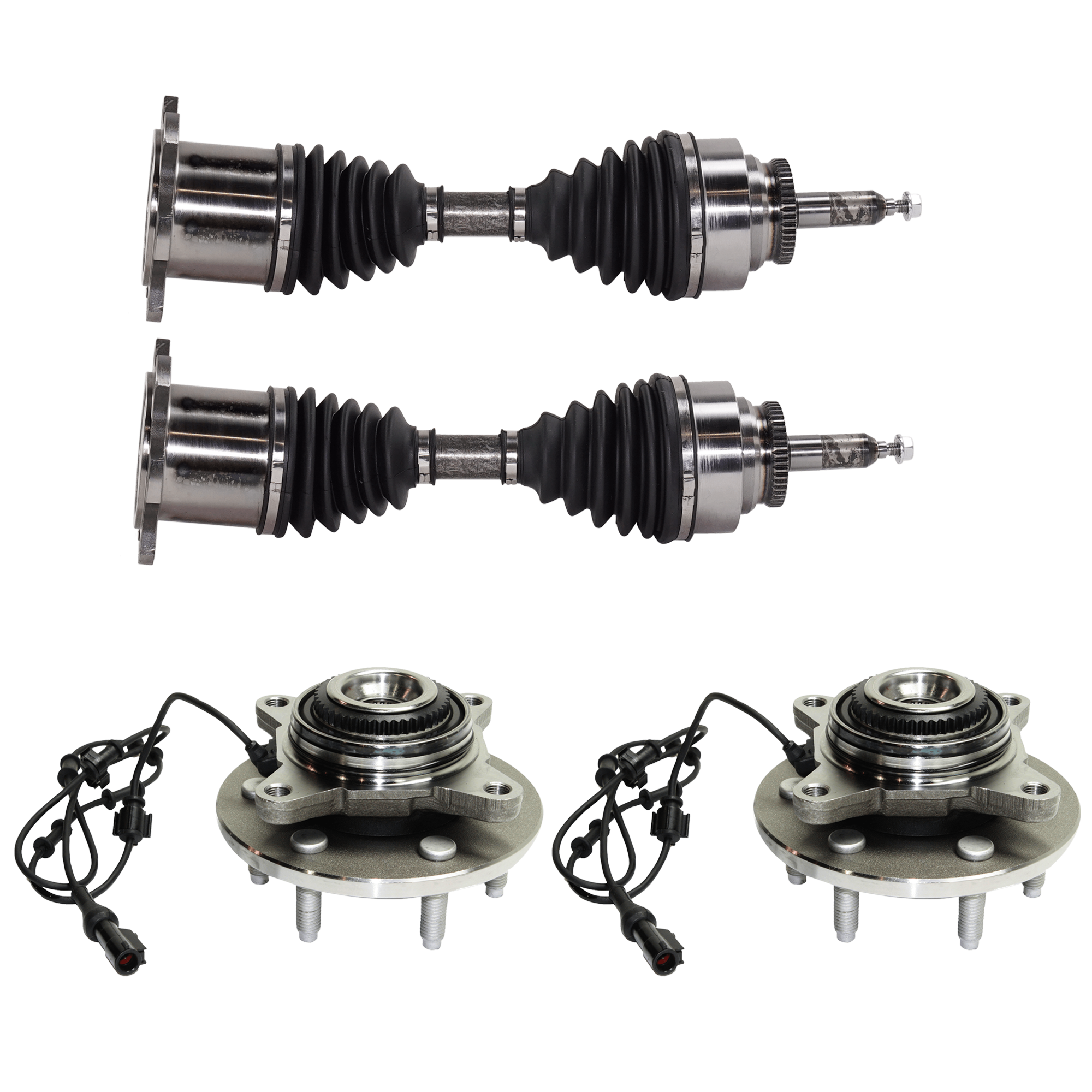 AM NAVIGATOR 03-06 FRONT SUSPENSION KIT RH AND LH 4WD 4 Wheel ABS 4 pc Kit with Axle Assembly and Wheel Hub SKU KIT 061924-45 OEM 6L1Z1104E