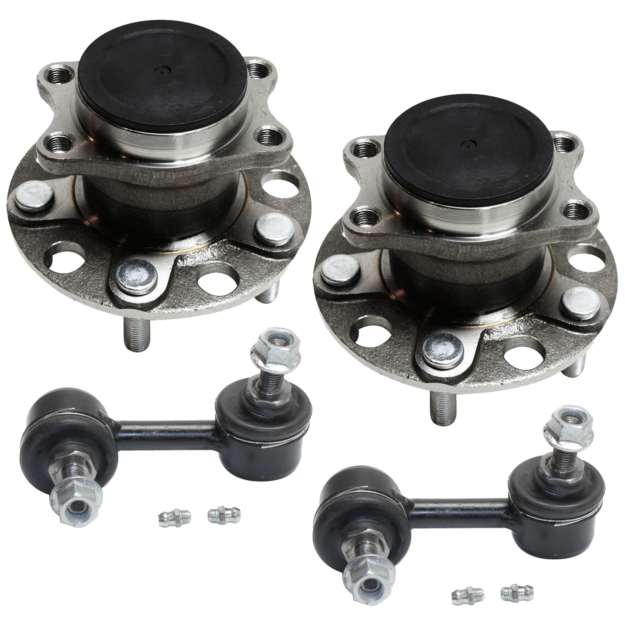 AM AVENGER 08-10 CALIBER 07-09 REAR SUSPENSION KIT 4 pc kit with Sway Bar Link and Wheel Hub SKU KIT 061924-57 OEM 18322-1015596-18750289-46G0431