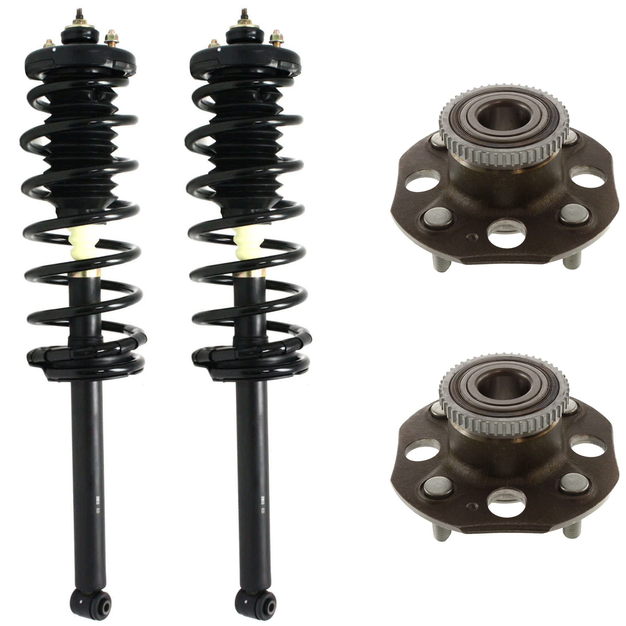 AM ACCORD 98-02 REAR SUSPENSION KIT RH AND LH 4 pc kit with Shock Absorber and Strut Assembly and Wheel Hub SKU KIT 061924-61 OEM 51605S82A05-51606S82A03-102089