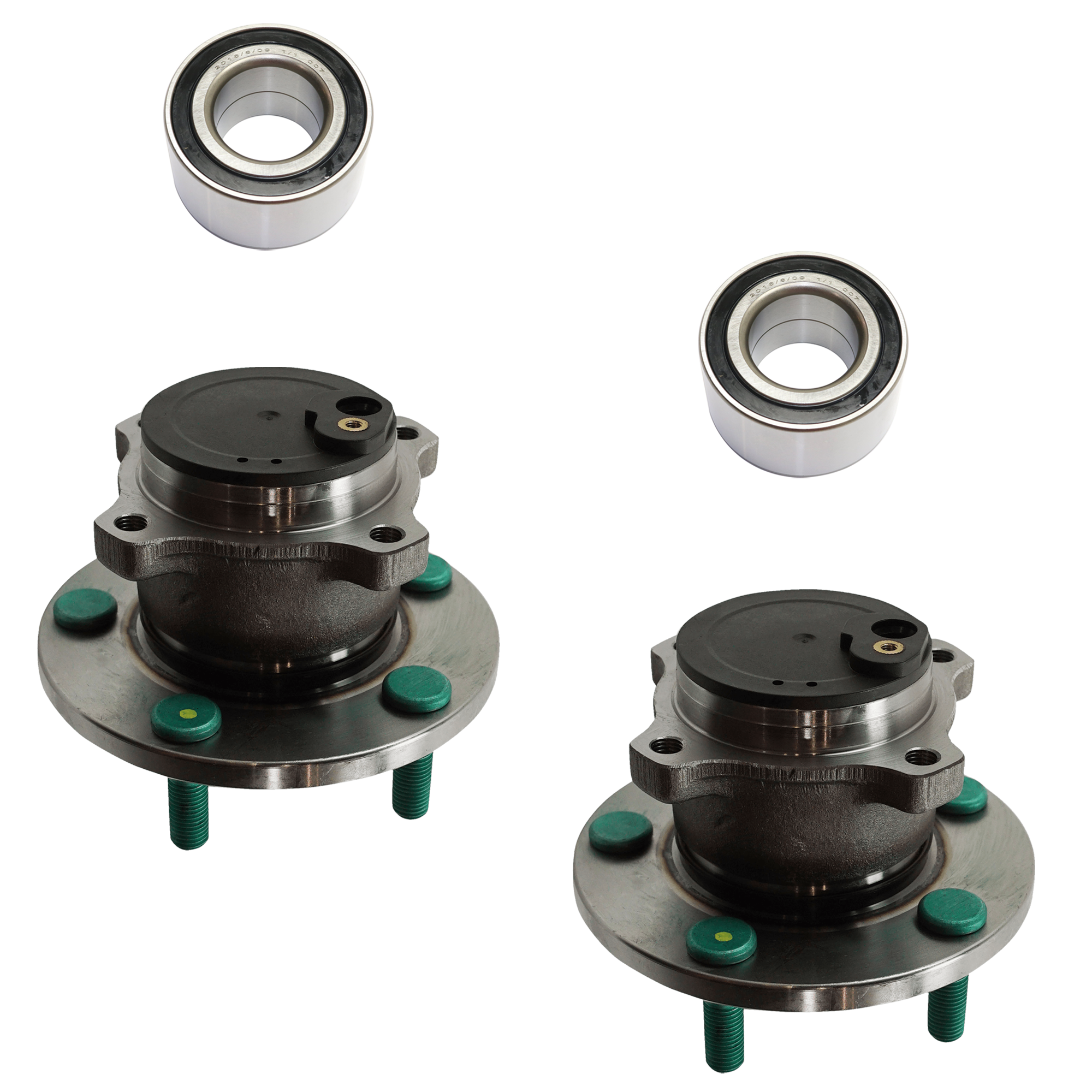 AM MAZDA 3-05-13 MAZDA 5-06-15 REAR HUB ASSEMBLY RH AND LH 4 pc kit 5 Studs 5 x 114.3 mm PCD Bolt Pattern 4 Bolt Modified Trap with Wheel Bearing SKU KIT 061924-62