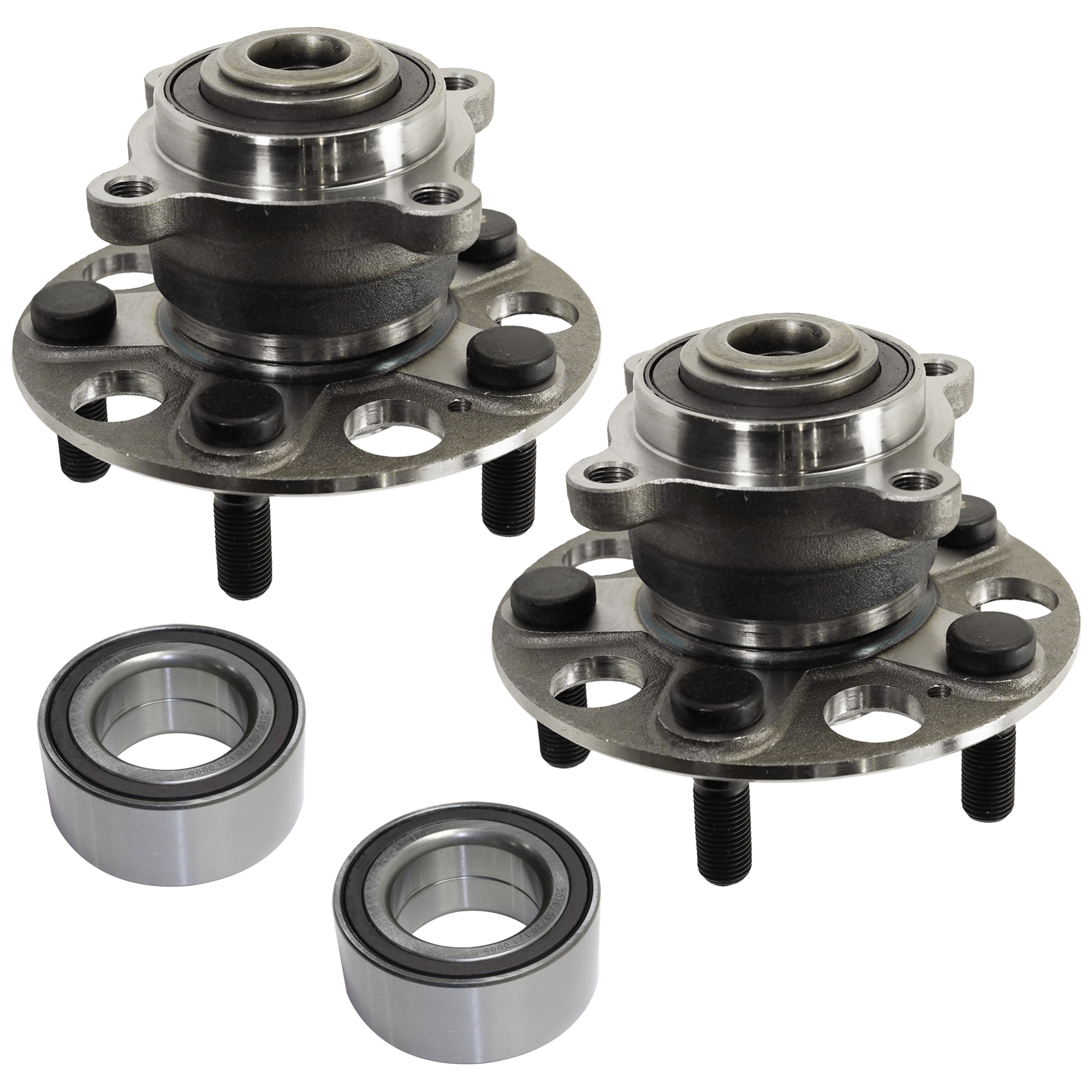 AM TL 09-14 FRONT AND REAR SUSPENSION KIT RH AND LH 4 pc kit Front Wheel Drive w Wheel Bearing and Wheel Hub SKU KIT 061924-69 OEM 512391-42200TK4A01 BR930812 H5