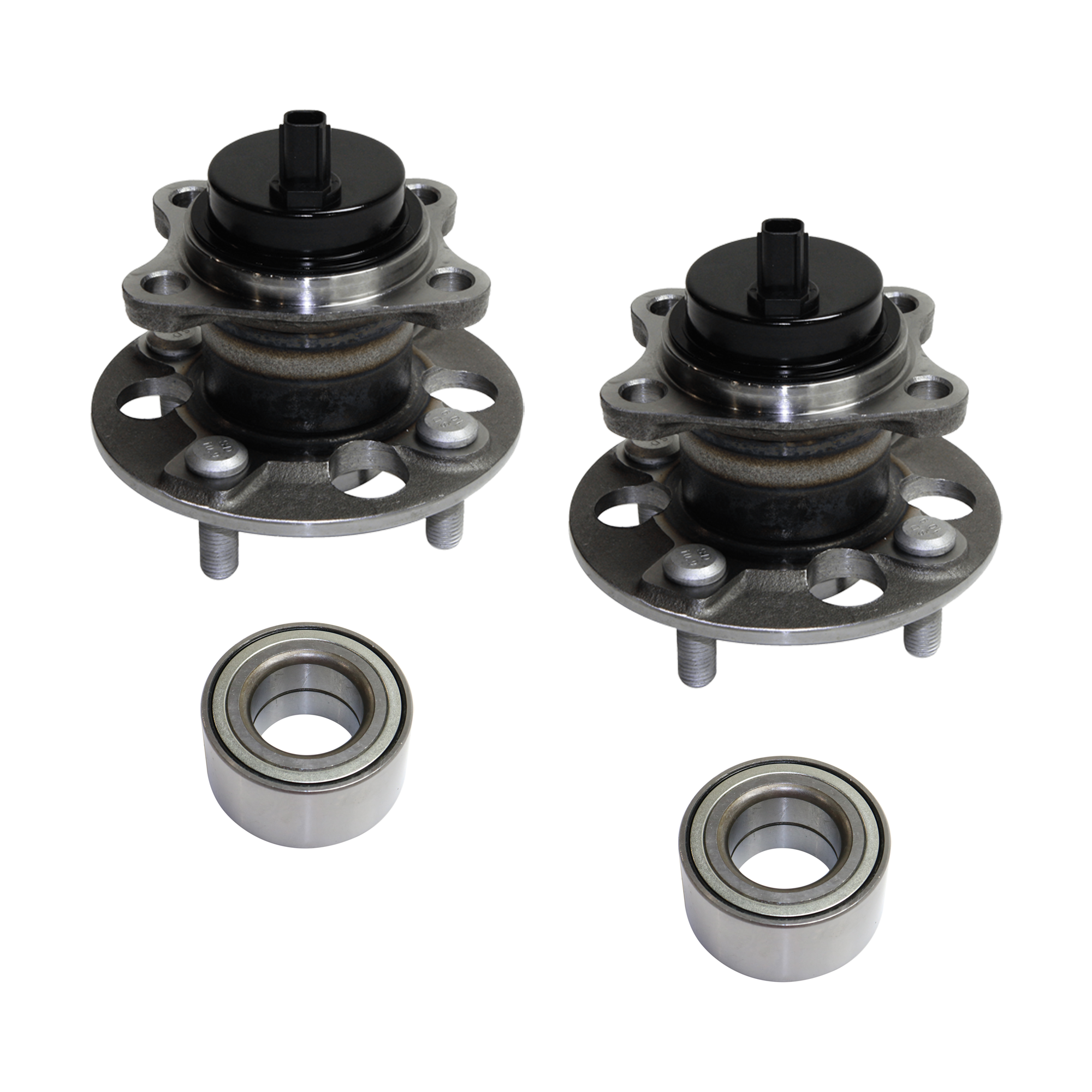 AM YARIS 06-14 PRIUS C 12-19 REAR HUB ASSEMBLY RH AND LH 4 pc kit 4 Studs 4 x 3.94 in. Bolt Pattern with Wheel Bearing SKU KIT 061924-74 OEM 4245052060-9036340079