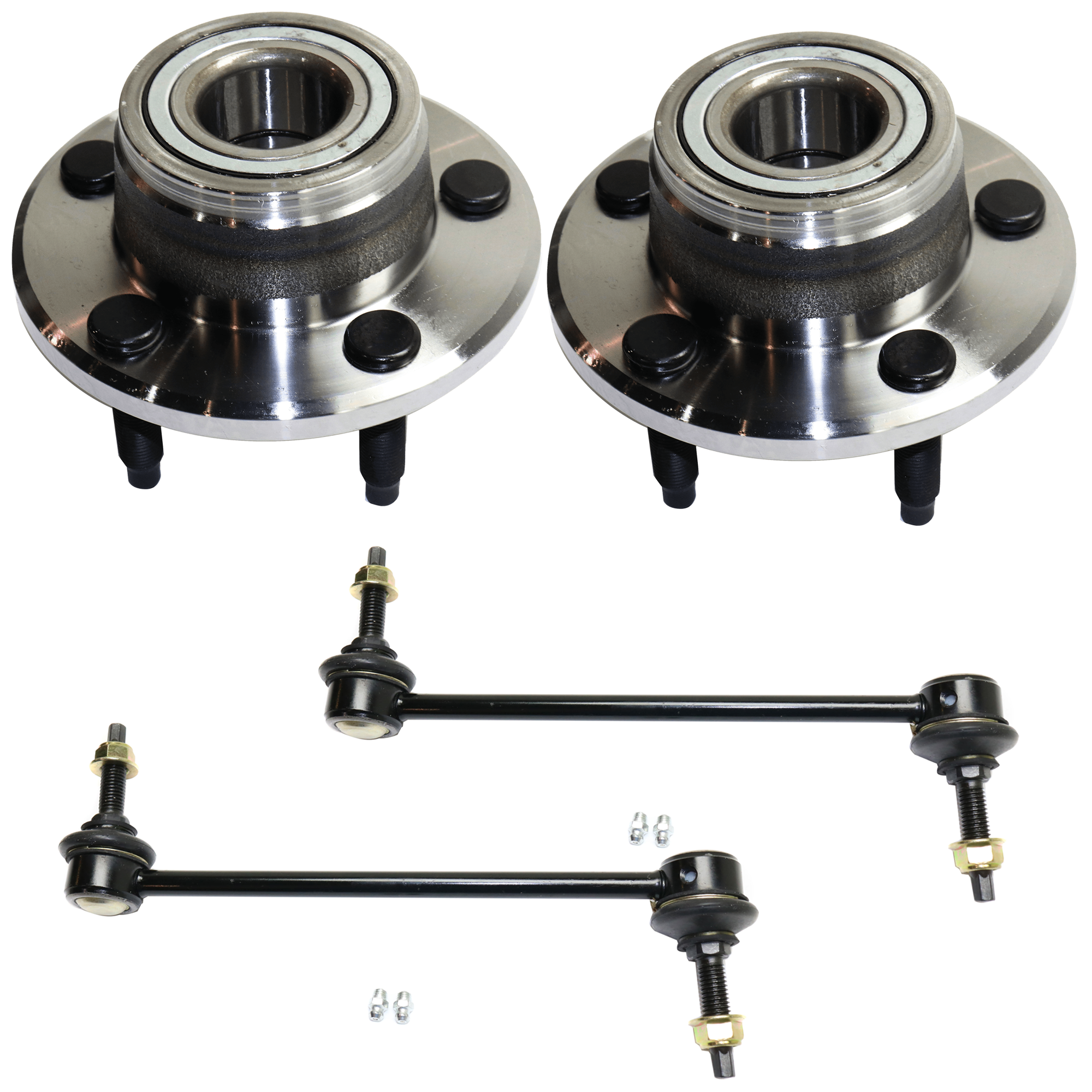 AM MUSTANG 05-09 FRONT SUSPENSION KIT 4 pc Kit with Wheel Hub and Sway Bar Link SKU KIT 061924-77 OEM 1880899-46G0106A 4R3Z5K483AA 6