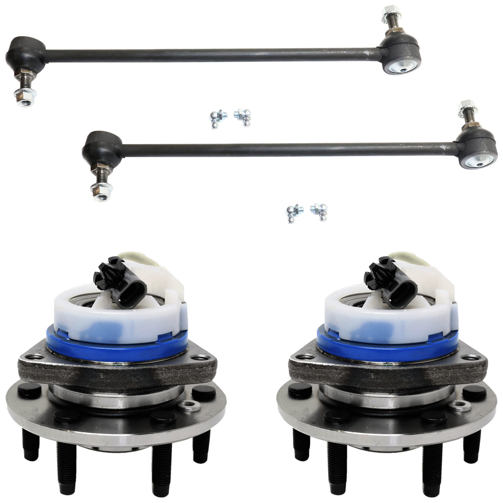 AM MONTANA UPLANDER 06-09 FRONT SUSPENSION KIT RH AND LH 4 pc Kit with Sway Bar Link and Wheel Hub SKU KIT 061924-81 OEM 1015640-1880852-2651801-545159