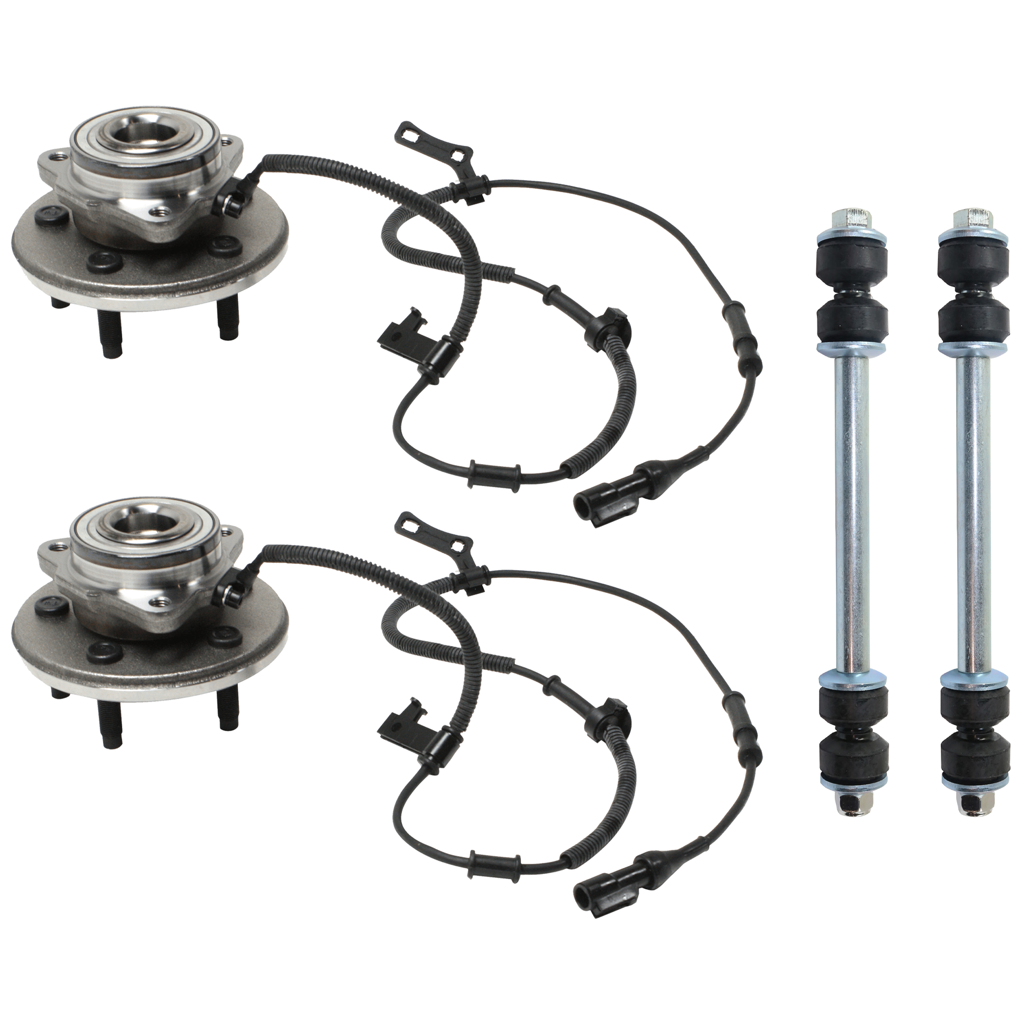 AM EXPLORER MOUNTAINEER 06-10 FRONT SUSPENSION KIT 4 pc Kit with Sway Bar Link and Wheel Hub SKU KIT 061924-86 OEM 688000-1016770-2651312-2651548