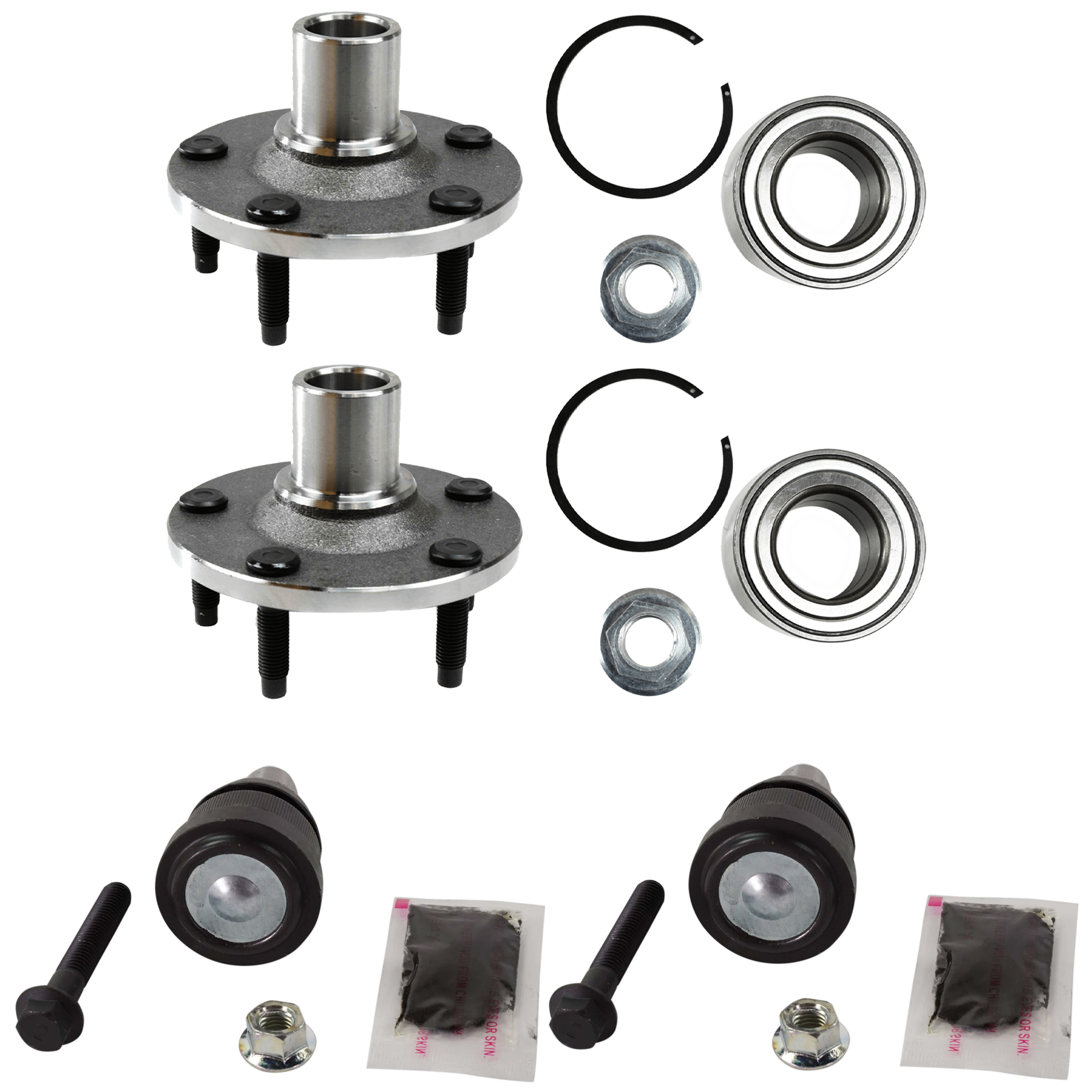 AM ESCAPE 01-12 TRIBUTE 01-11 FRONT SUSPENSION KIT RH AND LH 4 pc Kit with Ball Joint and Wheel Hub SKU KIT 061924-87 OEM 104331-2601555-5051293-2L8Z307