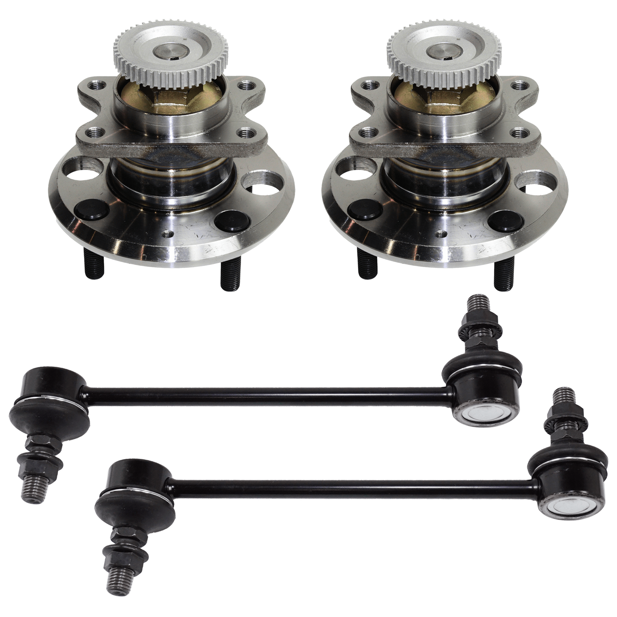 AM SONATA 99-05 MAGENTIS 01-06 REAR SUSPENSION KIT 4 pc Kit with Sway Bar Link and Wheel Hub SKU KIT 061924-92 OEM 5553038600-91258529