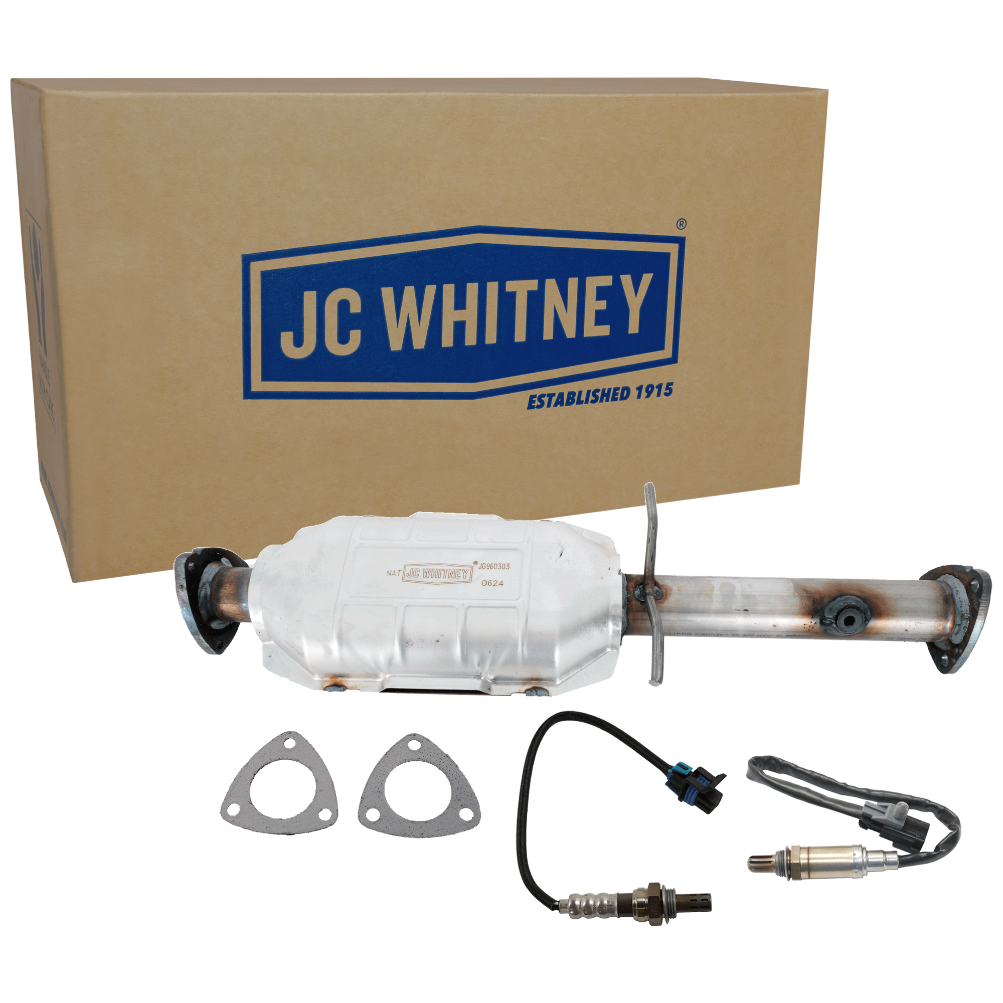 AM SONOMA S10 PICKUP 00-03 CATALYTIC CONVERTER Center 2.2L Eng. Rear Wheel Drive 3 pc Kit with 2 Oxygen Sensors SKU KIT 061924 A017