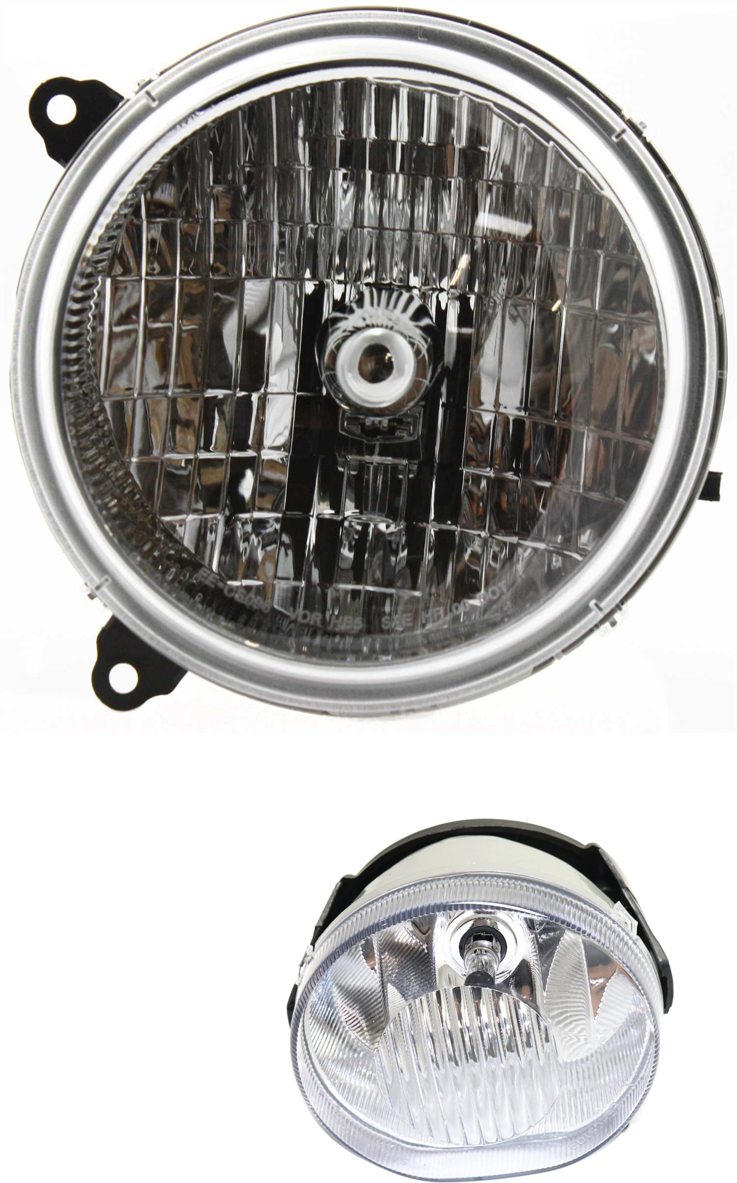 AM LIBERTY 03-04 FOG LAMP LH 2 pc kit Assembly Halogen includes Headlight SKU KIT 062017-42 Partslink CH2592124 CH2502146 OEM 5083895AD 55155809AB