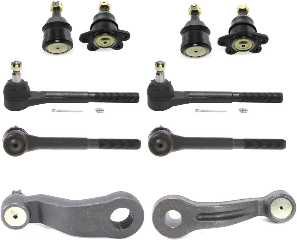 AM C K FULLSIZE P U 93-00 FRONT SUSPENSION KIT 10 pc Kit w Ball Joints Idler Arm Pitman Arm and Tie Rod Ends SKU KIT 062018-02 OEM 104101-2601312-5051134-1561642