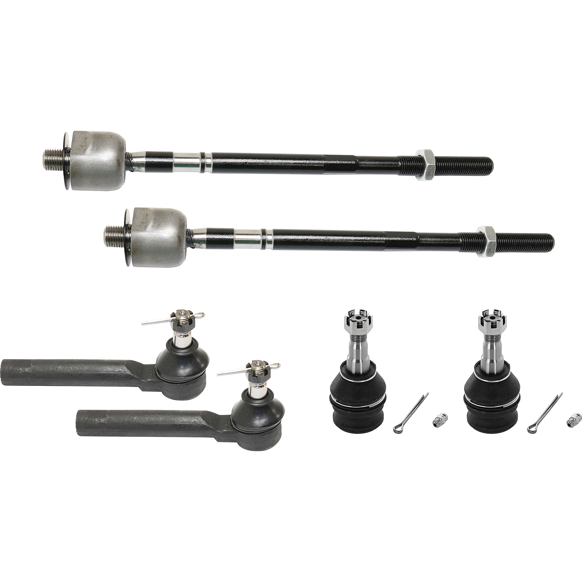 AM BAJA 03-06 LEGACY 98-04 OUTBACK 00-04 FRONT SUSPENSION KIT RH AND LH 6 pc Kit with Ball Joints and Tie Rod Ends SKU KIT 062018-06 OEM 104141-255001-1014105-2601402