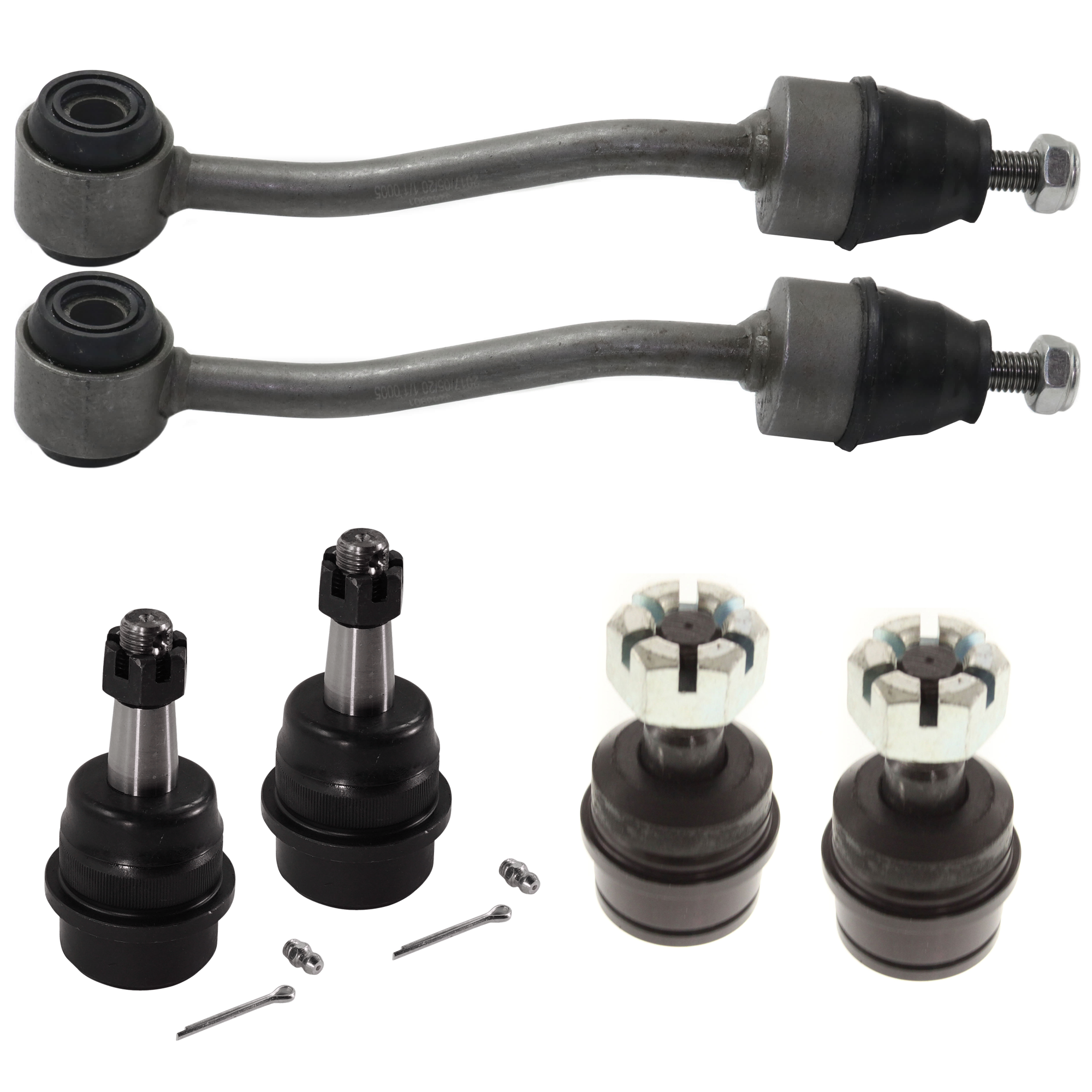 AM GRAND CHEROKEE 96-98 FRONT SUSPENSION KIT RH AND LH 6 pc kit w Ball Joints and Sway Bar Links SKU KIT 062018-12 OEM 10459-46D2117A 83500202AB B316