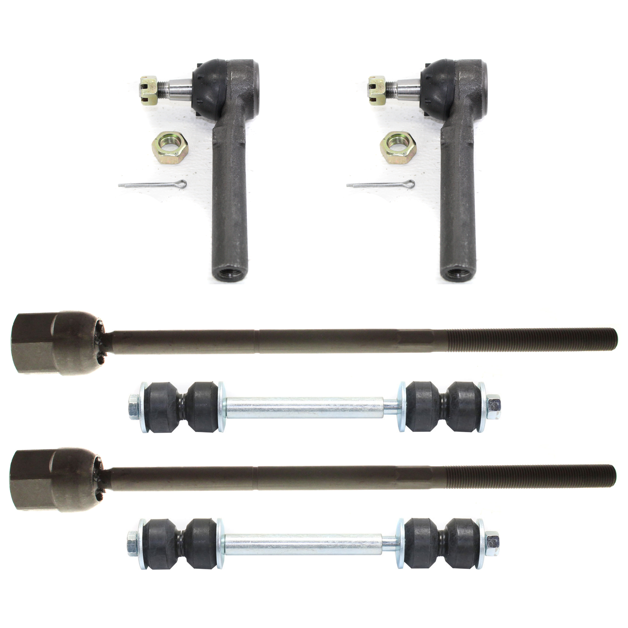 AM MUSTANG 94-04 FRONT SUSPENSION KIT RH AND LH 6 pc Kit with Sway Bar Links and Tie Rod Ends SKU KIT 062018-18 OEM 684012-2651318-5451028-1596
