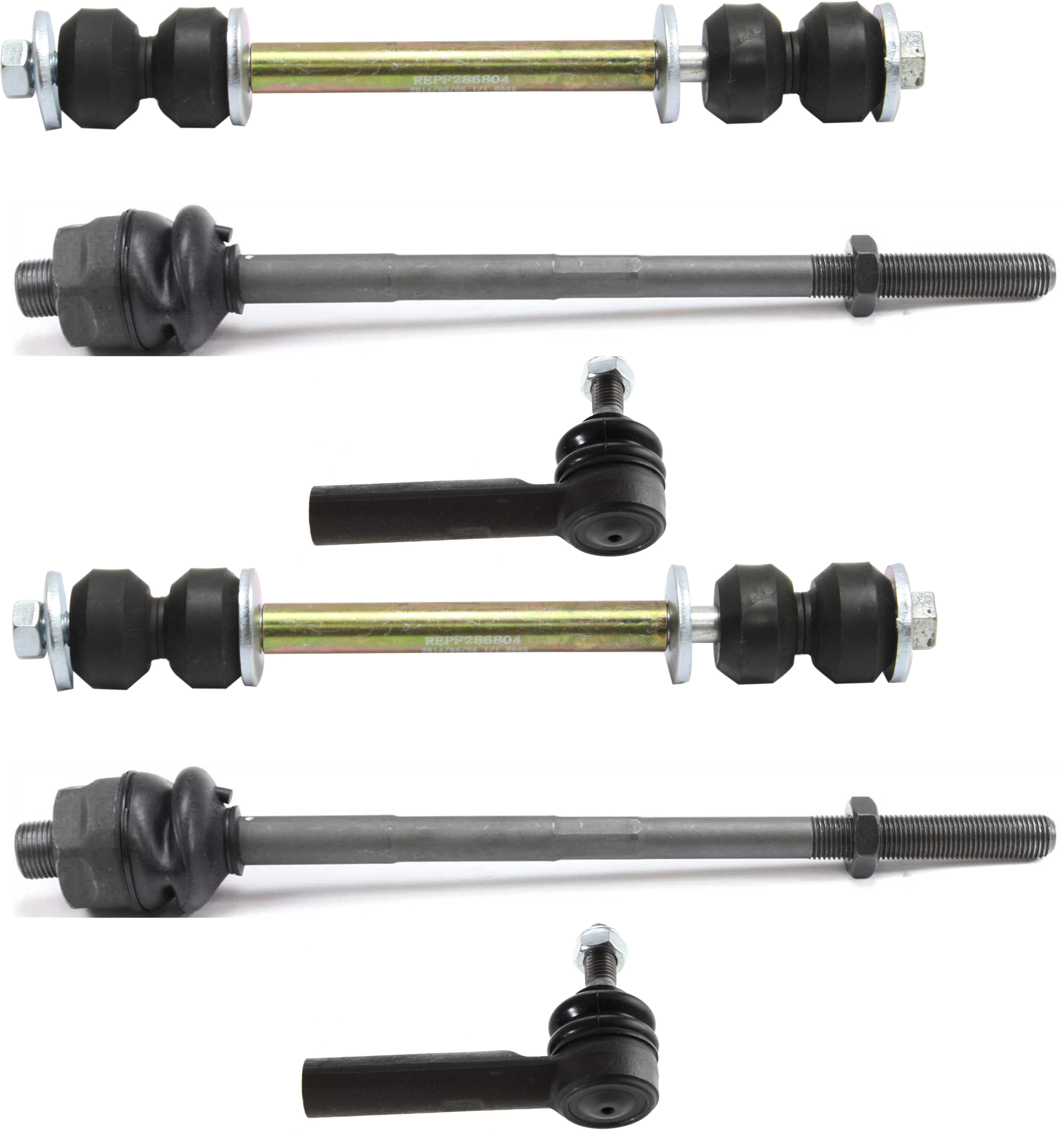 AM SUBURBAN 2500-01-13 FRONT SUSPENSION KIT 6 pc Kit Heavy Duty Design with Sway Bar Links and Tie Rod Ends SKU KIT 062018-27 OEM 1880631-2651222-5451012-545