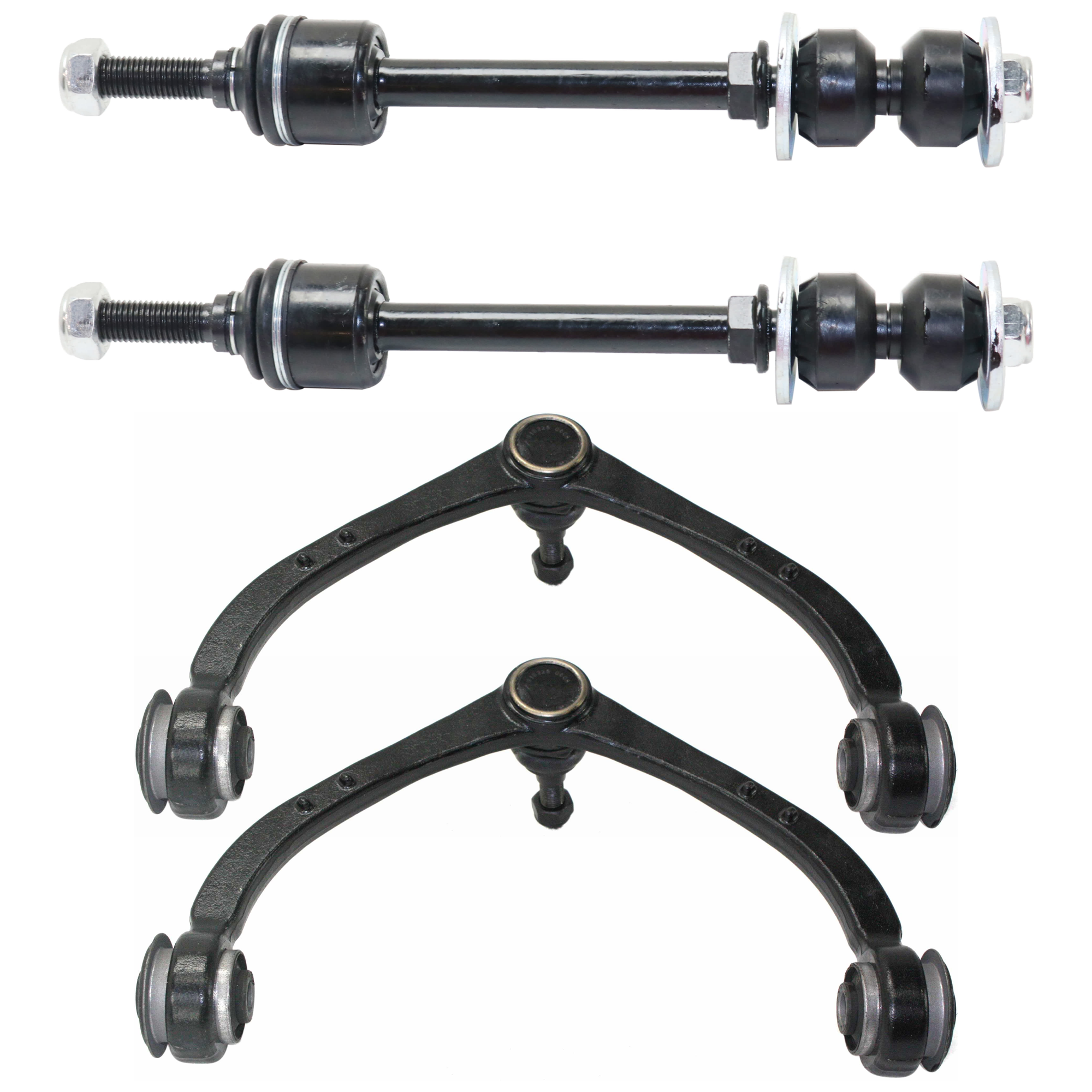 AM RAIDER 06-09 DAKOTA 05-11 FRONT SUSPENSION KIT 4 pc Kit with Control Arm and Sway Bar Link SKU KIT 062024-02 OEM 52855100AC 52855100AF 52855100